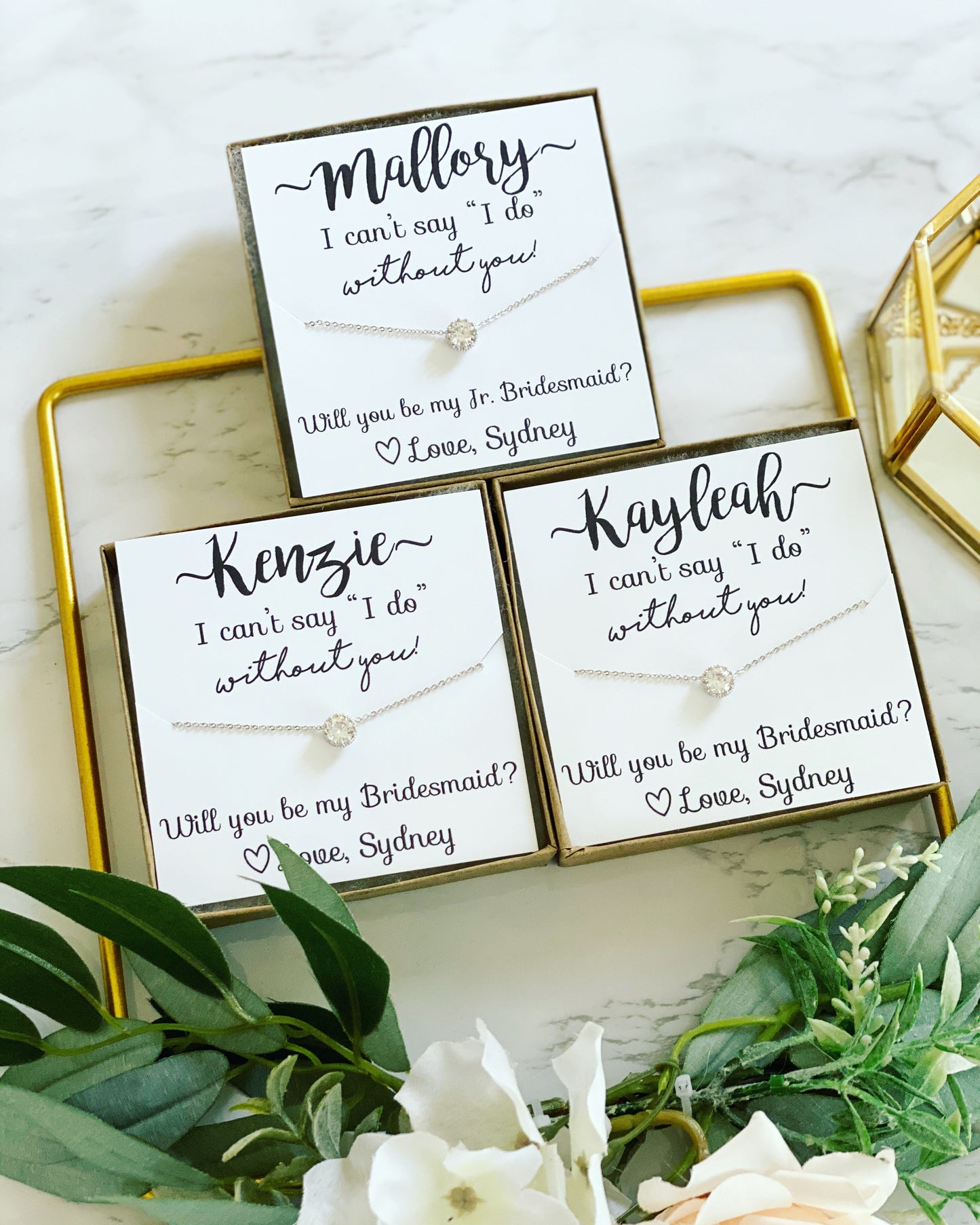 Today my bridesmaid, forever my friend! Cubic Zircon Necklace! Thank You Gift!