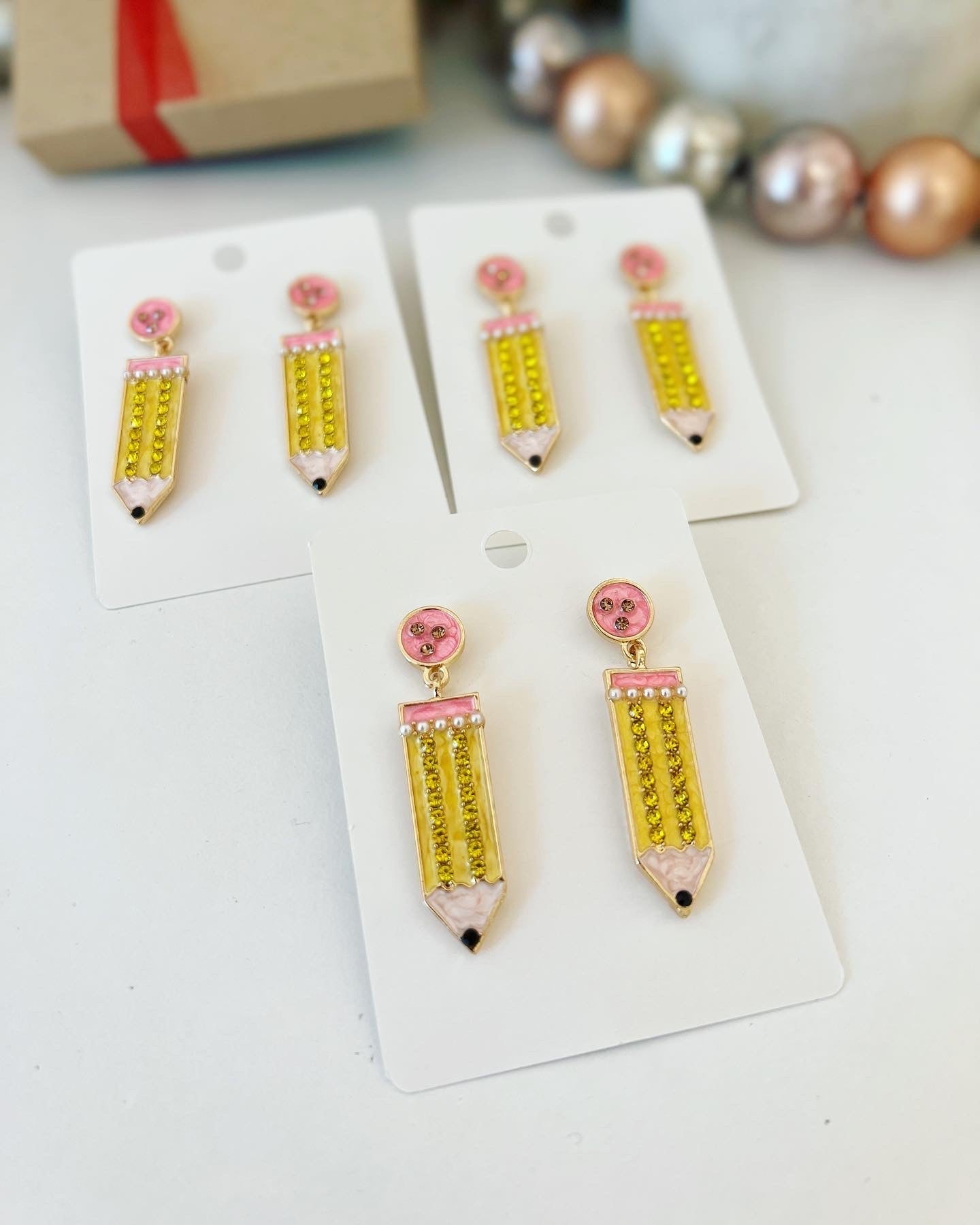 End of Year Teacher Thank You Pencil Earrings
