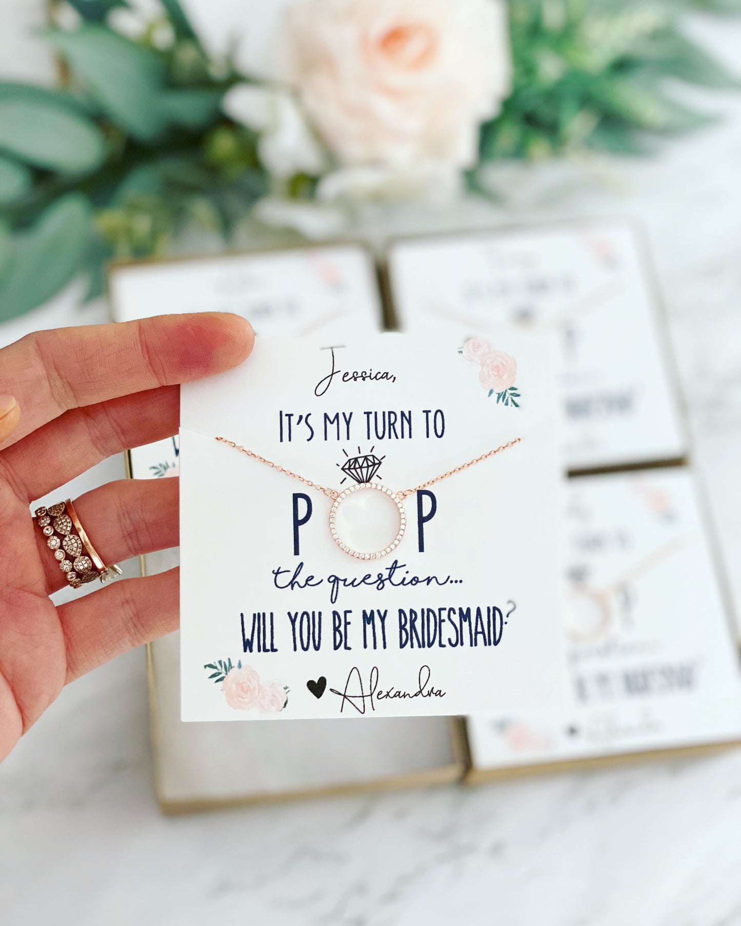 It's My Turn to POP The Question! Circle Pendant Necklace