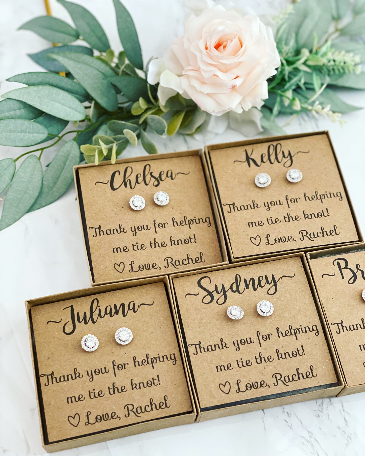 Bridesmaid Gifts! Cubic Zircon Earrings