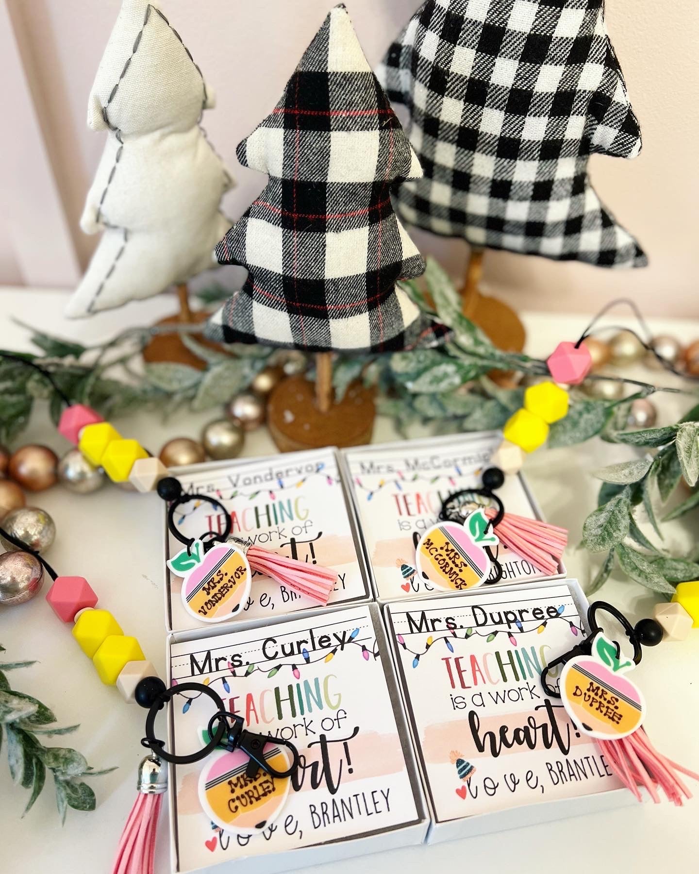 Holiday Teacher Gift Pencil Lanyard