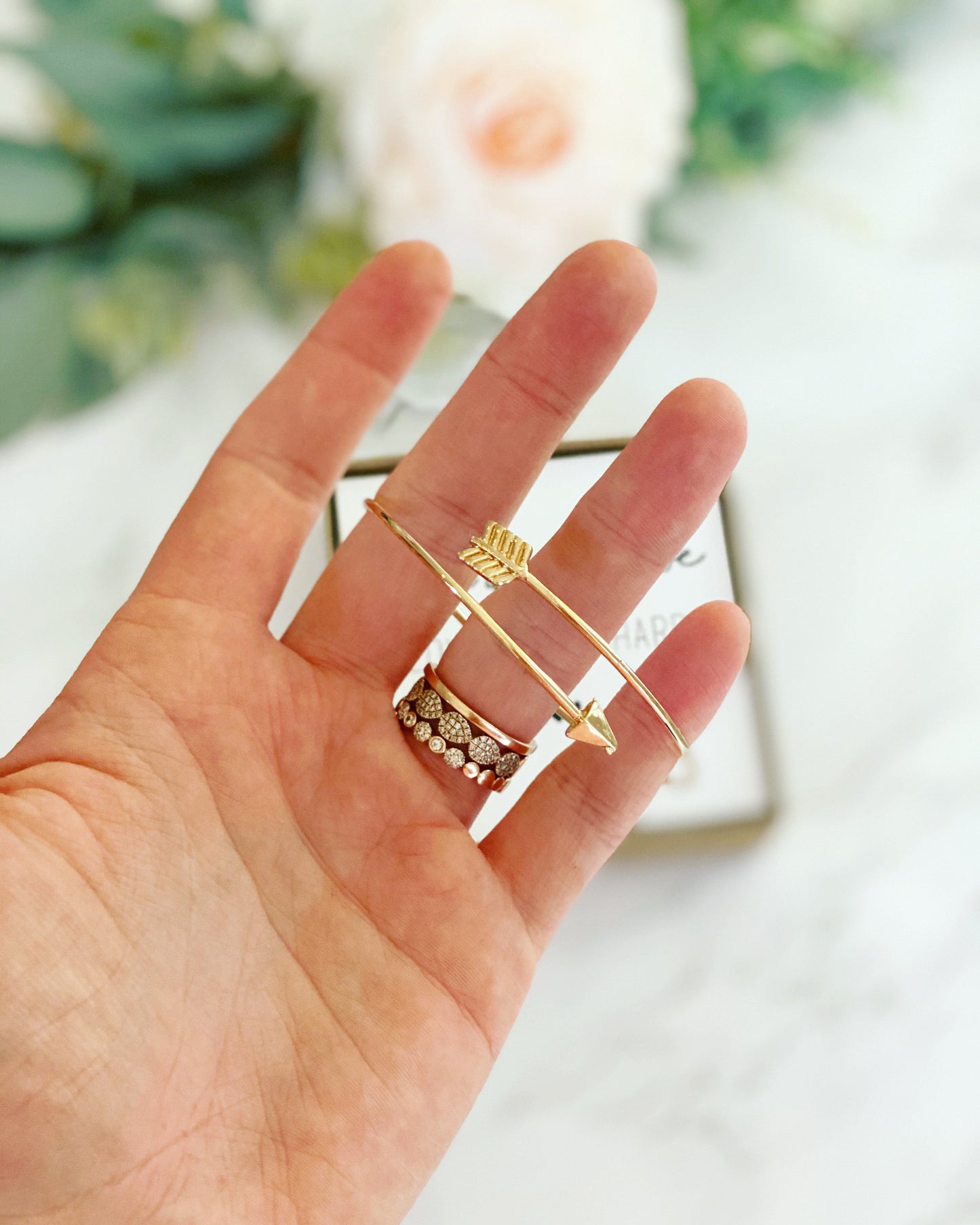 Grateful For You! Arrow Bangle