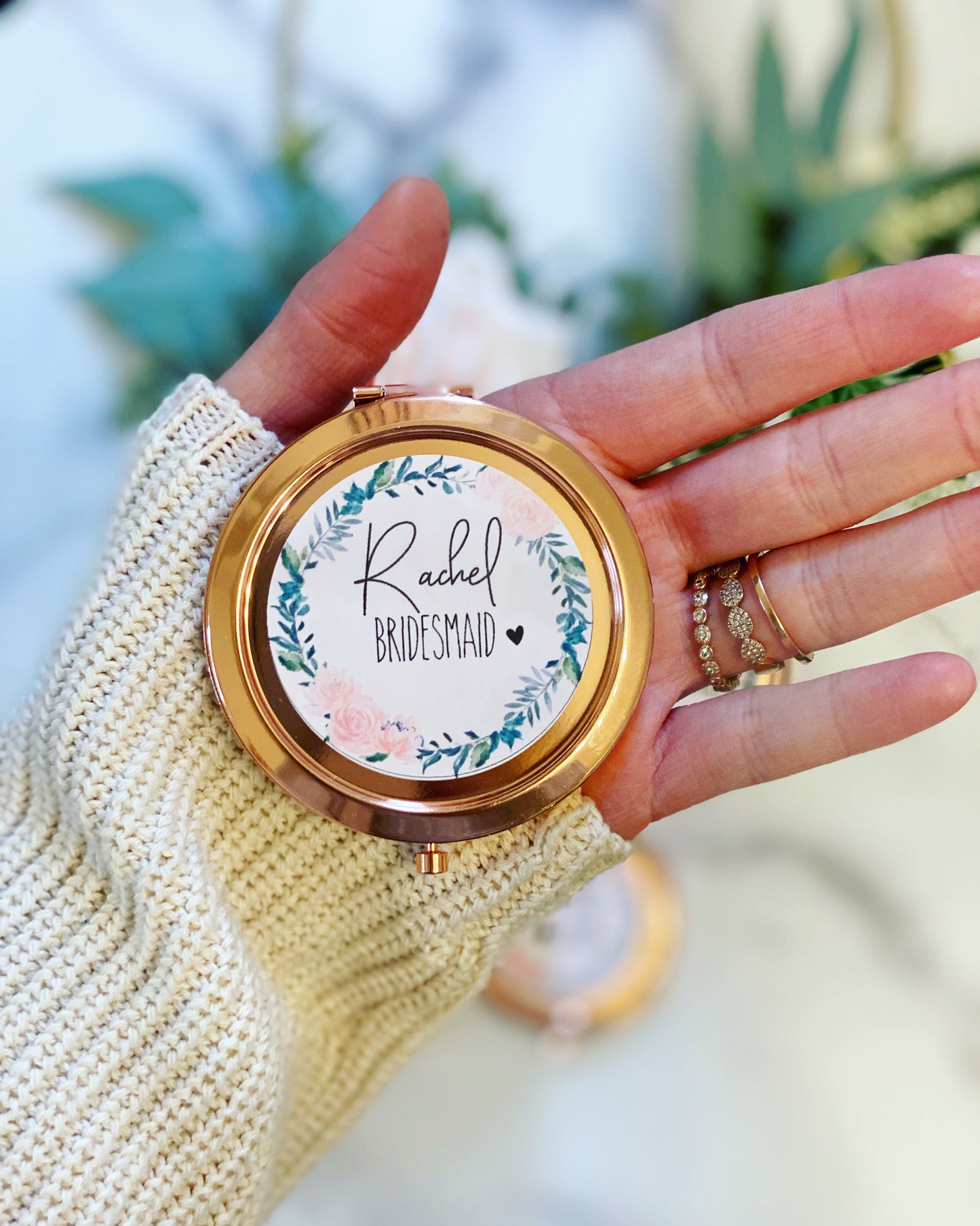Compact Mirror Bridal Party Gift