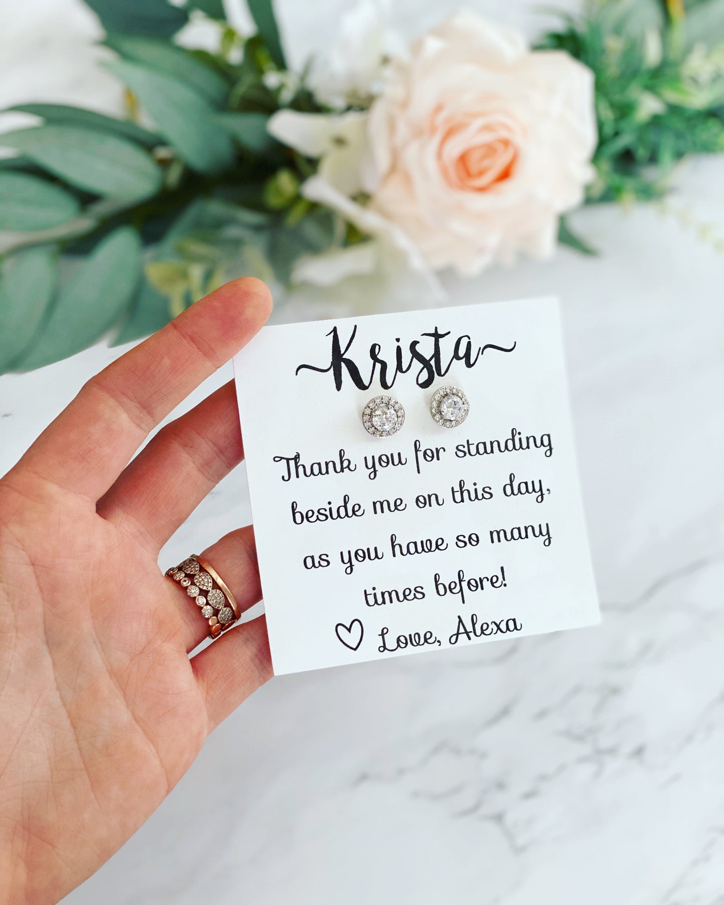 Bridesmaid Gifts! Cubic Zircon Earrings