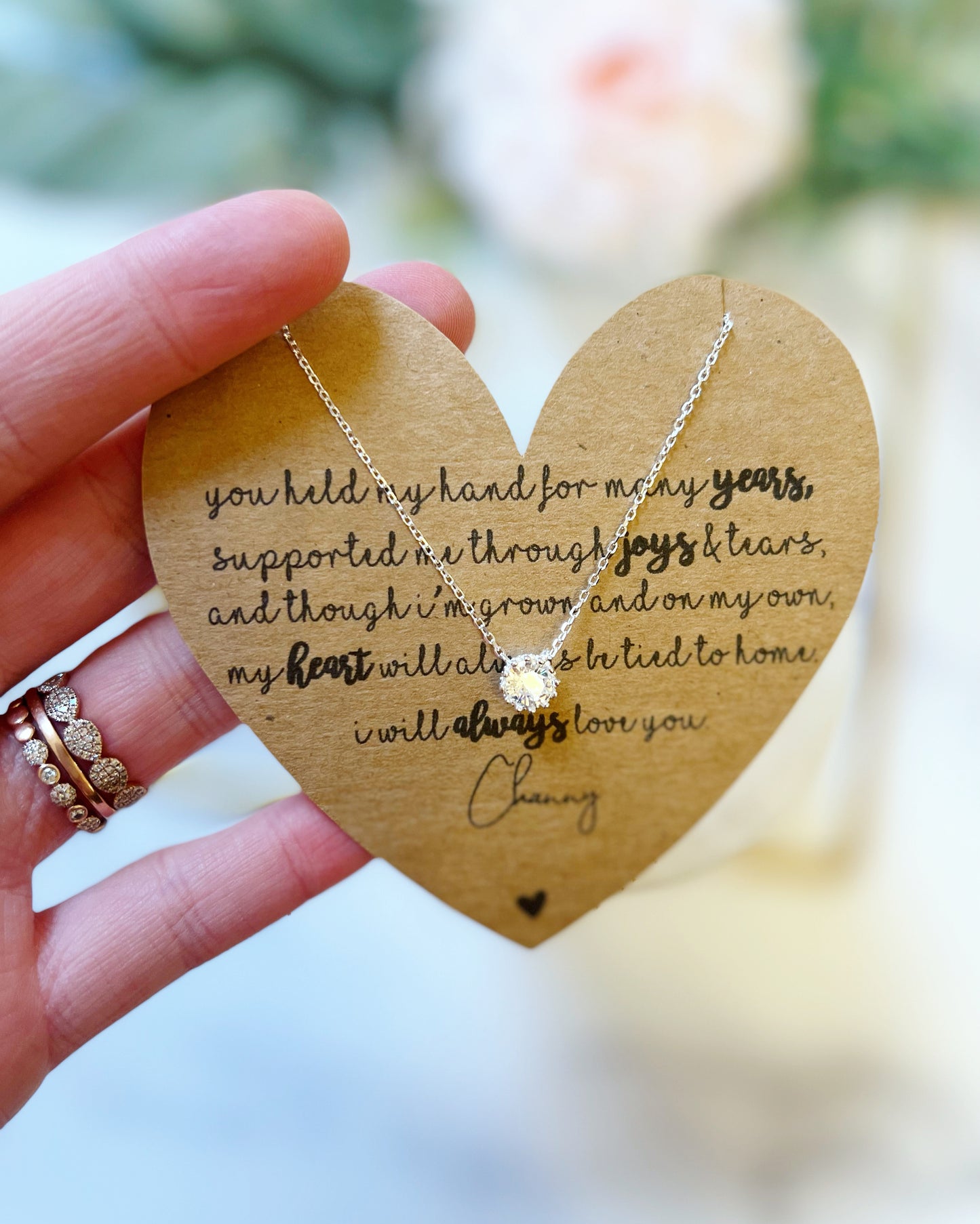 Held My Hand Mother of the Bride Necklace