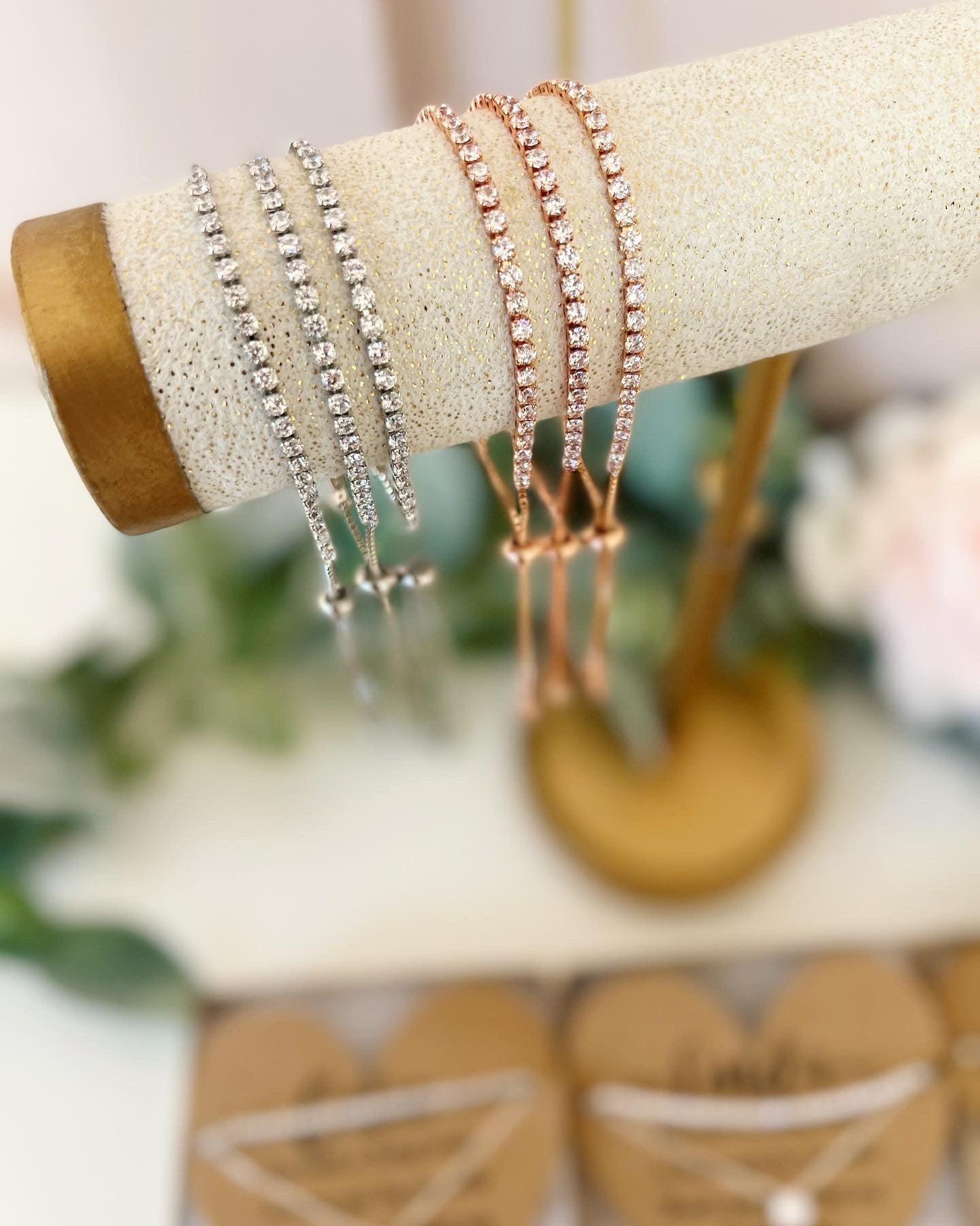 Bridesmaid Cubic Zircon Necklace & Matching Bracelet Set, Non-Tarnish & Hypoallergenic!