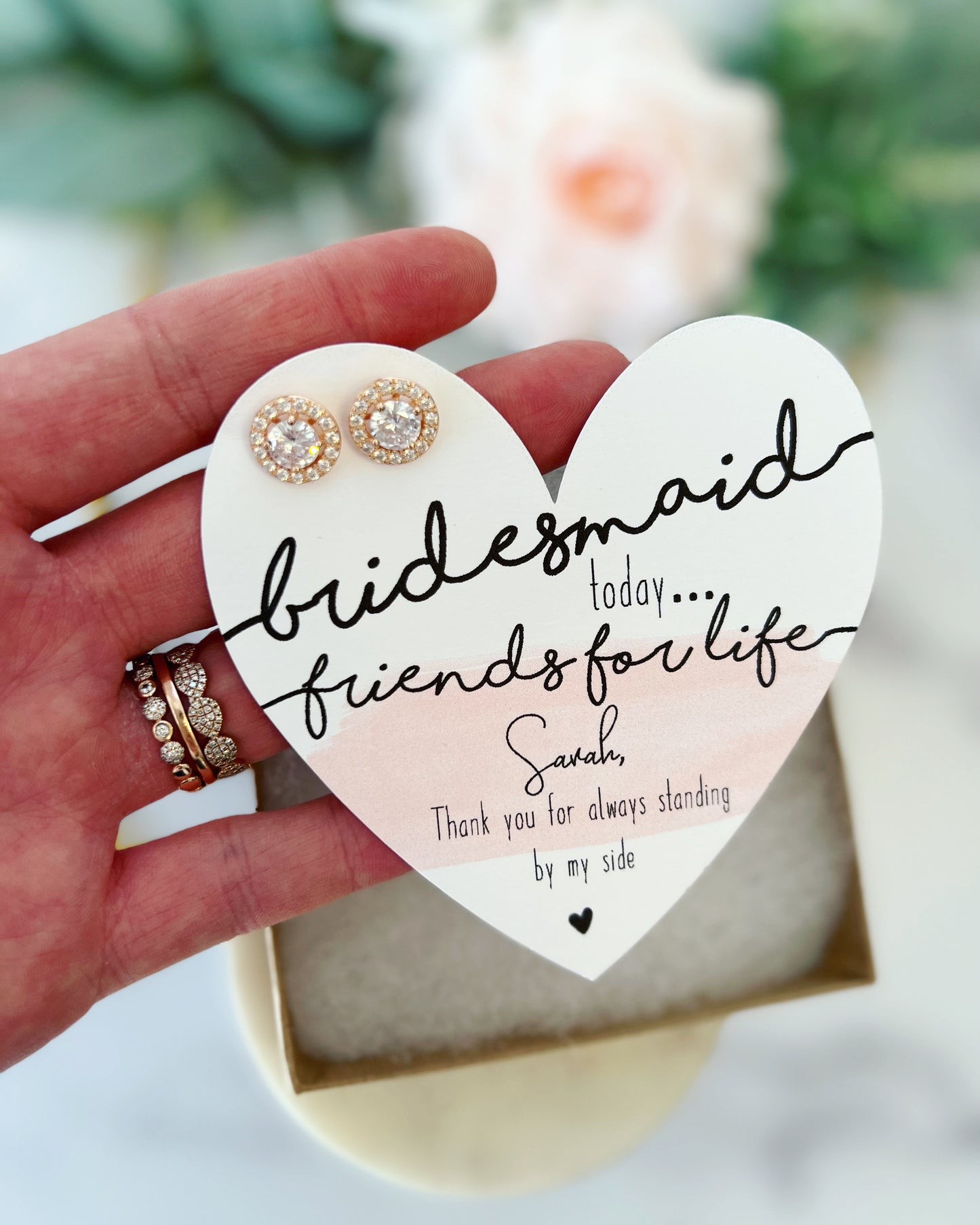 Bridesmaid Earrings Friends for Life