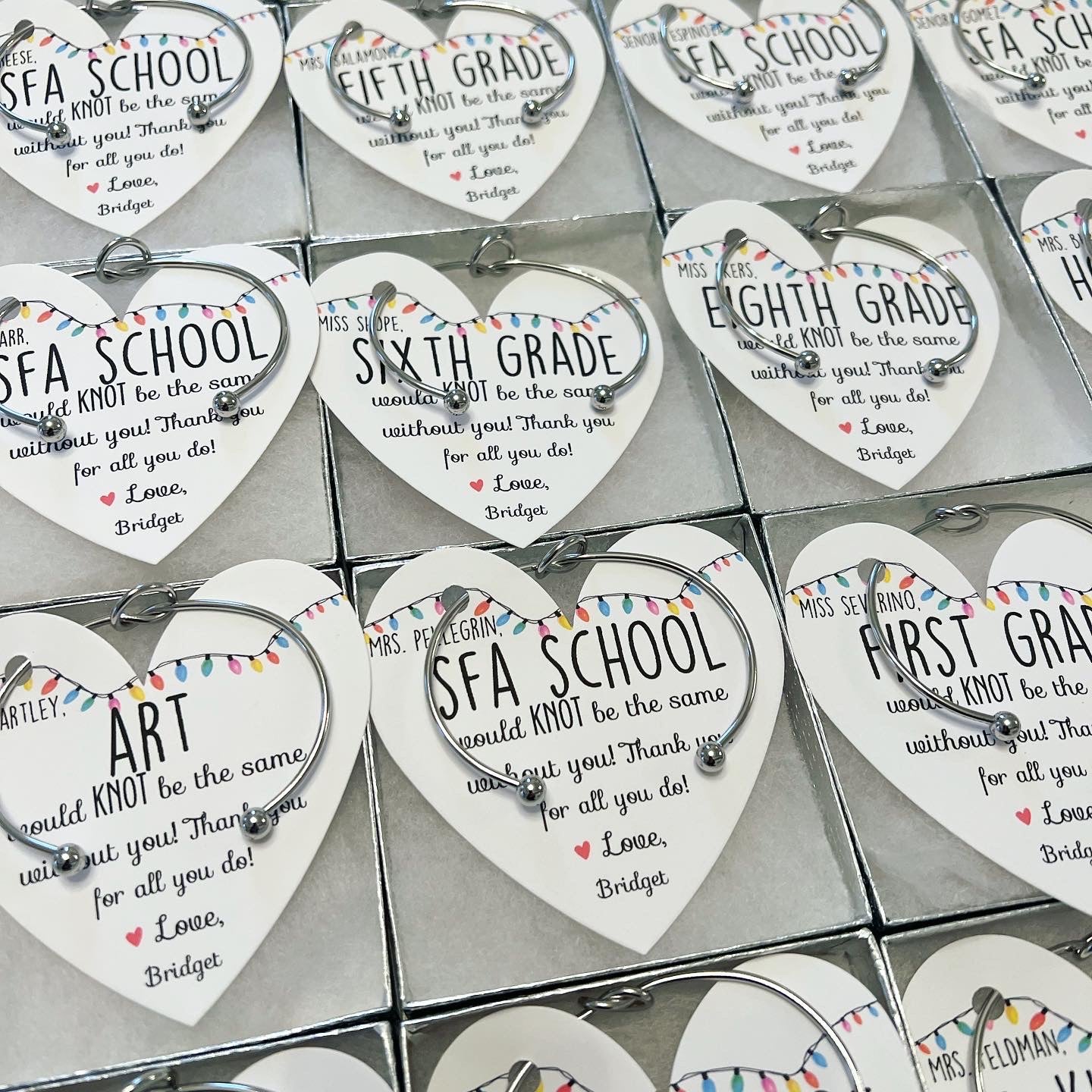 Holiday Christmas Teacher Gift! TOP SELLER back in stock! 🎄Non-Tarnish Knot Bangle!