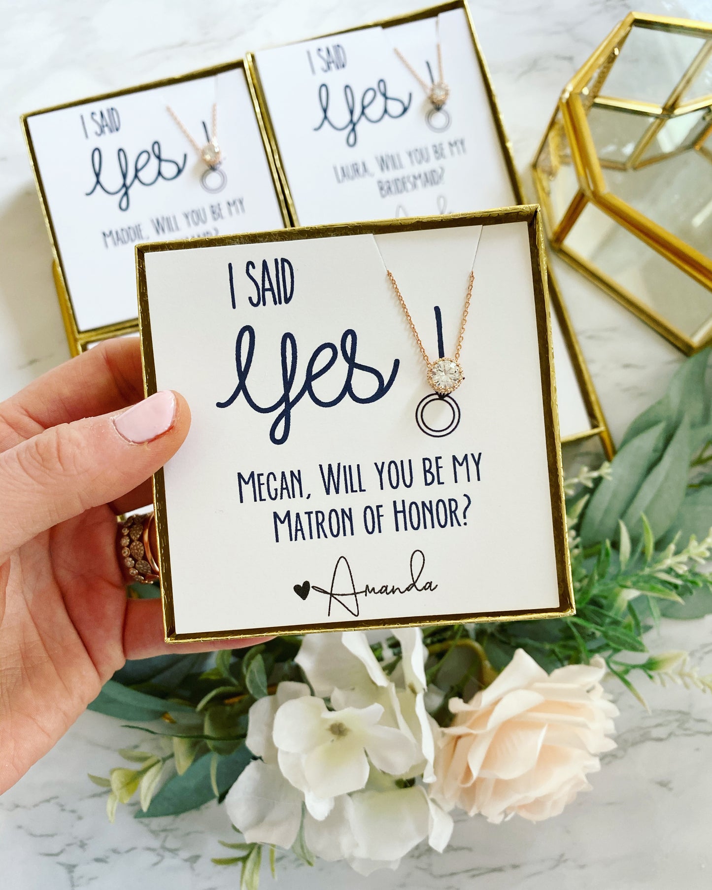I Said YES! Dainty CZ Necklaces