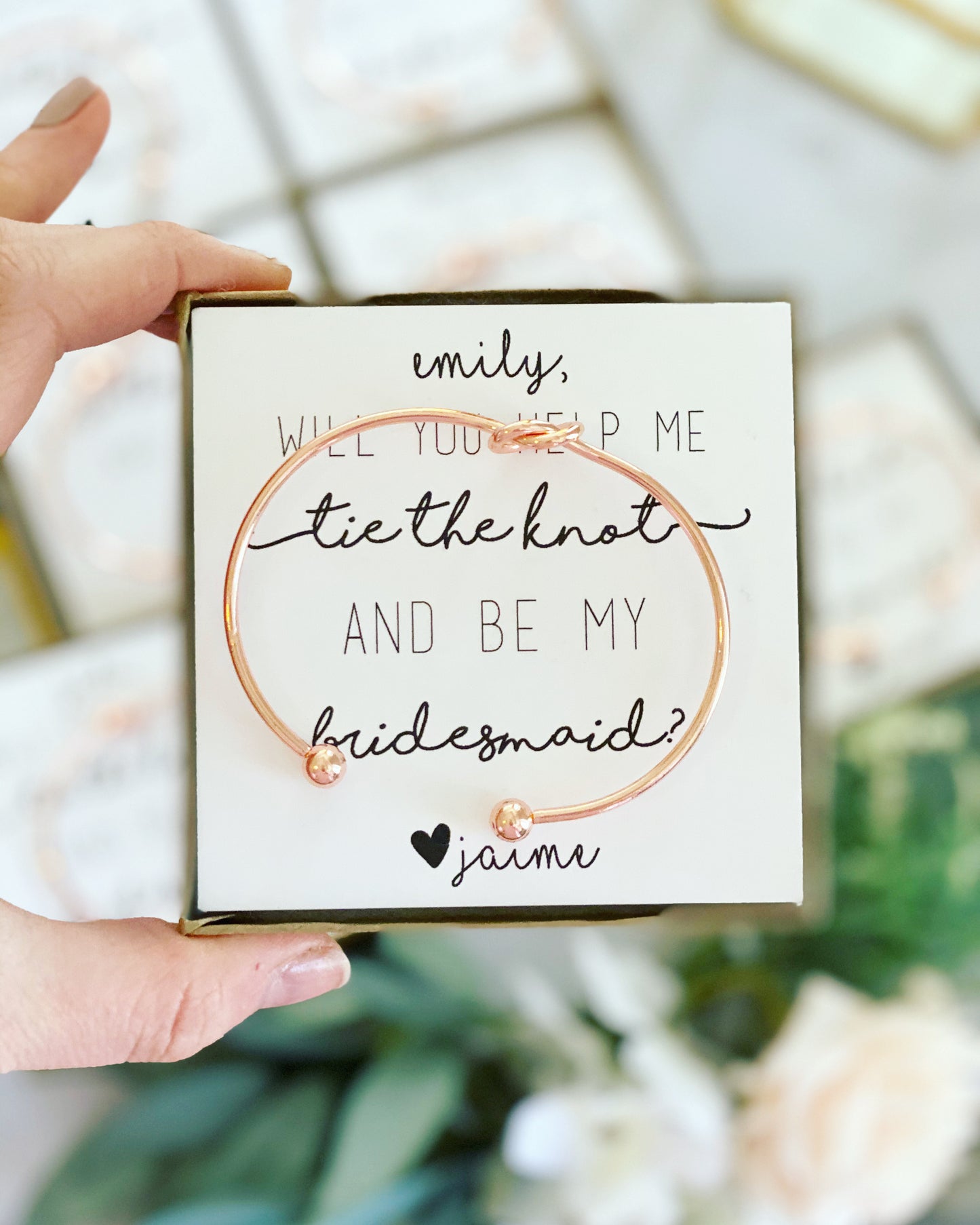 Knot Bangles Black and White Card