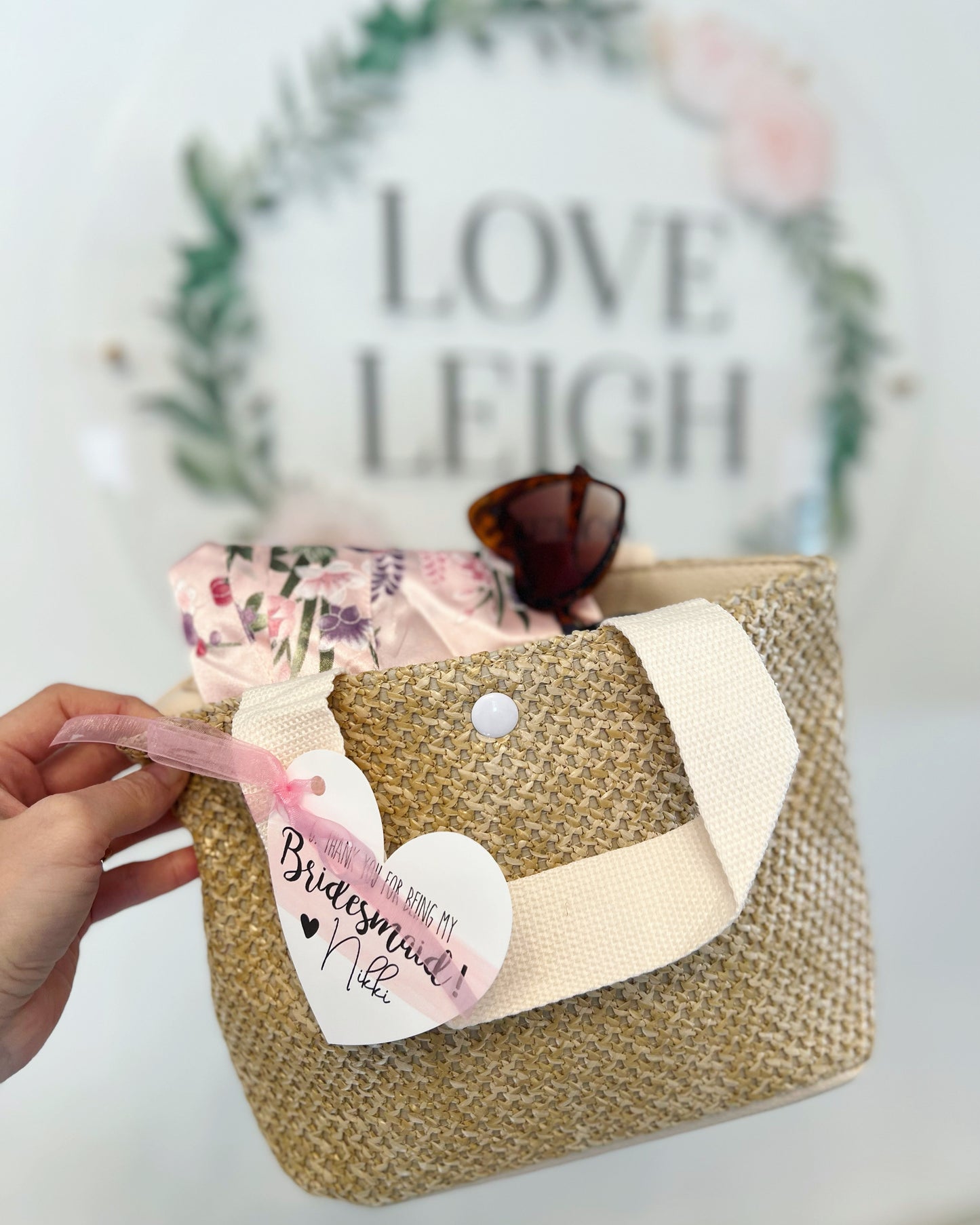 Bridesmaid bag with ROBE & Sunglasses!