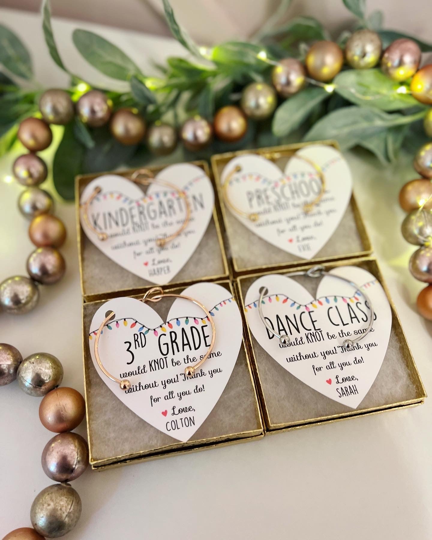 Holiday Christmas Teacher Gift! TOP SELLER back in stock! 🎄Non-Tarnish Knot Bangle!