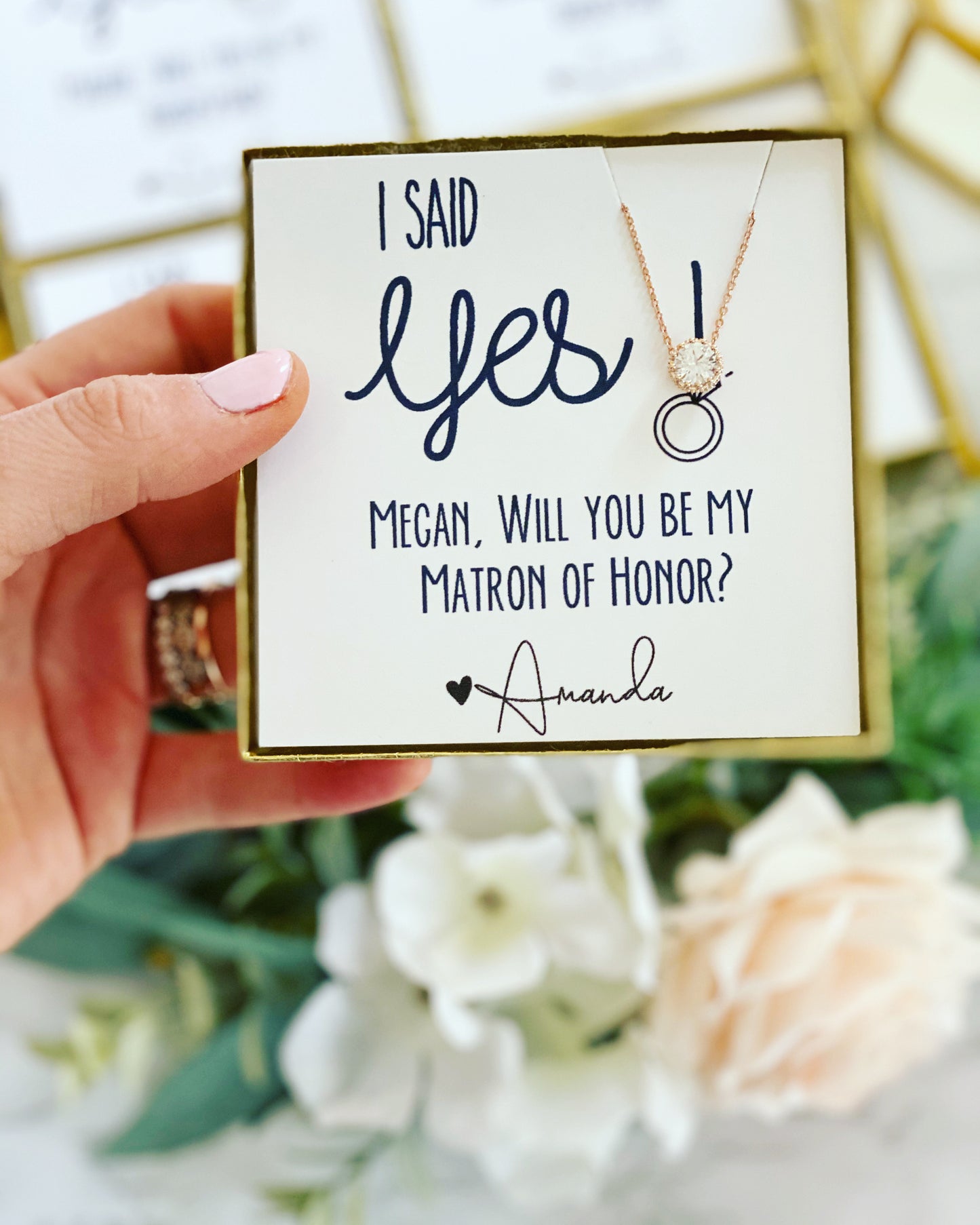 I Said YES! Dainty CZ Necklaces