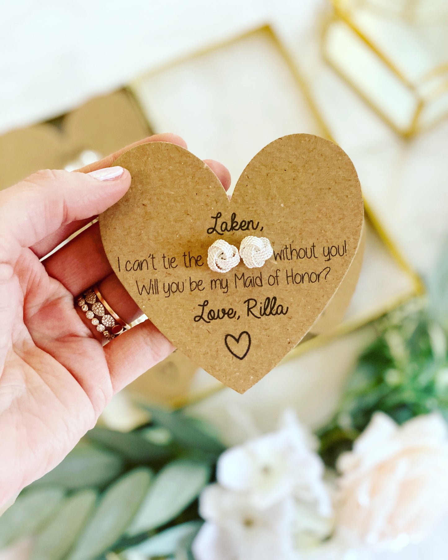 I Can't Tie The KNOT Without You Earrings