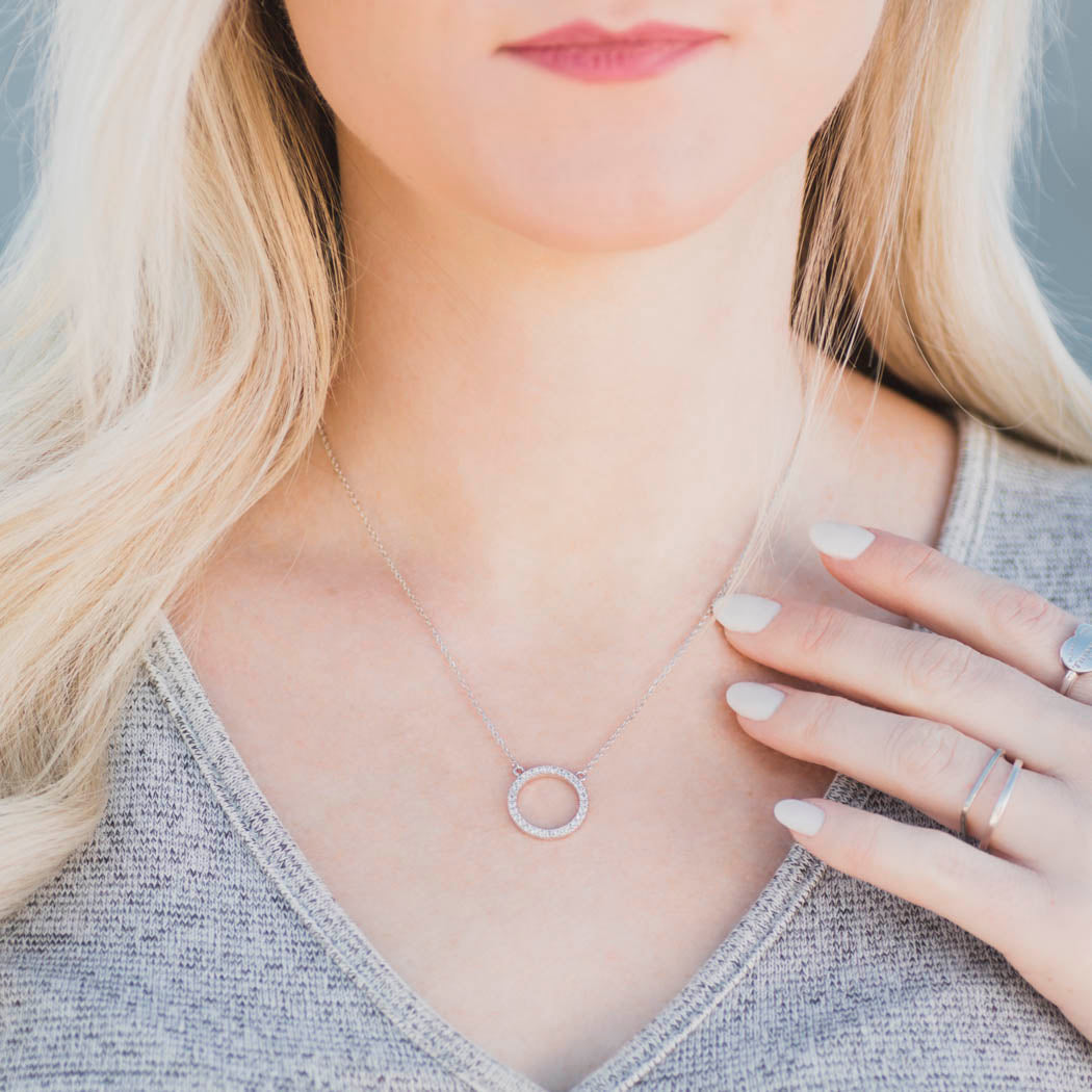 Mother in Law Circle Pendant Necklace