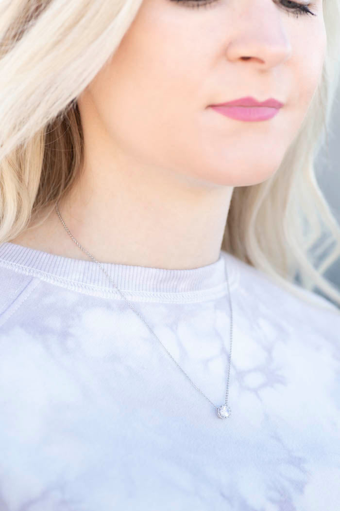 Luckiest Bride CZ Necklace, Bracelet & Matching Stud Earrings