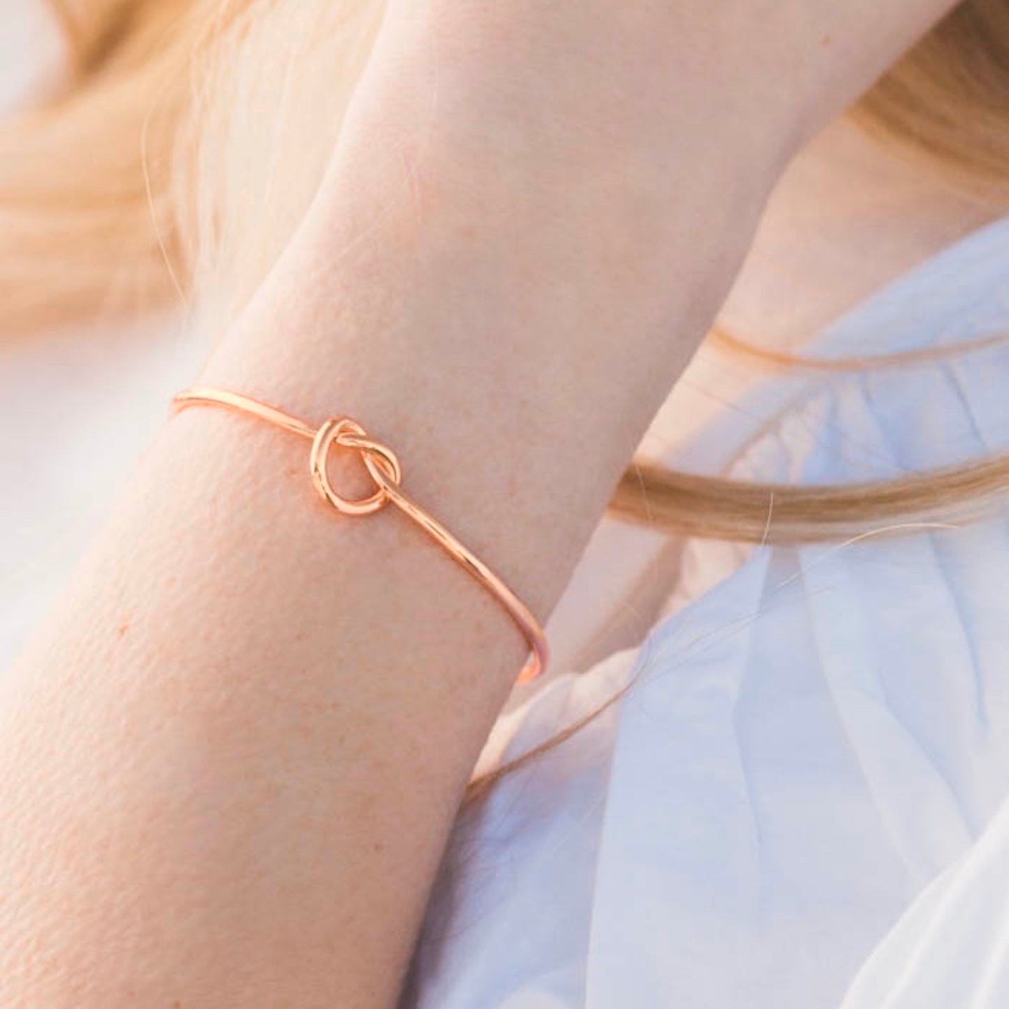I Can't Tie The Knot Without You! Floral Wreath Bangle