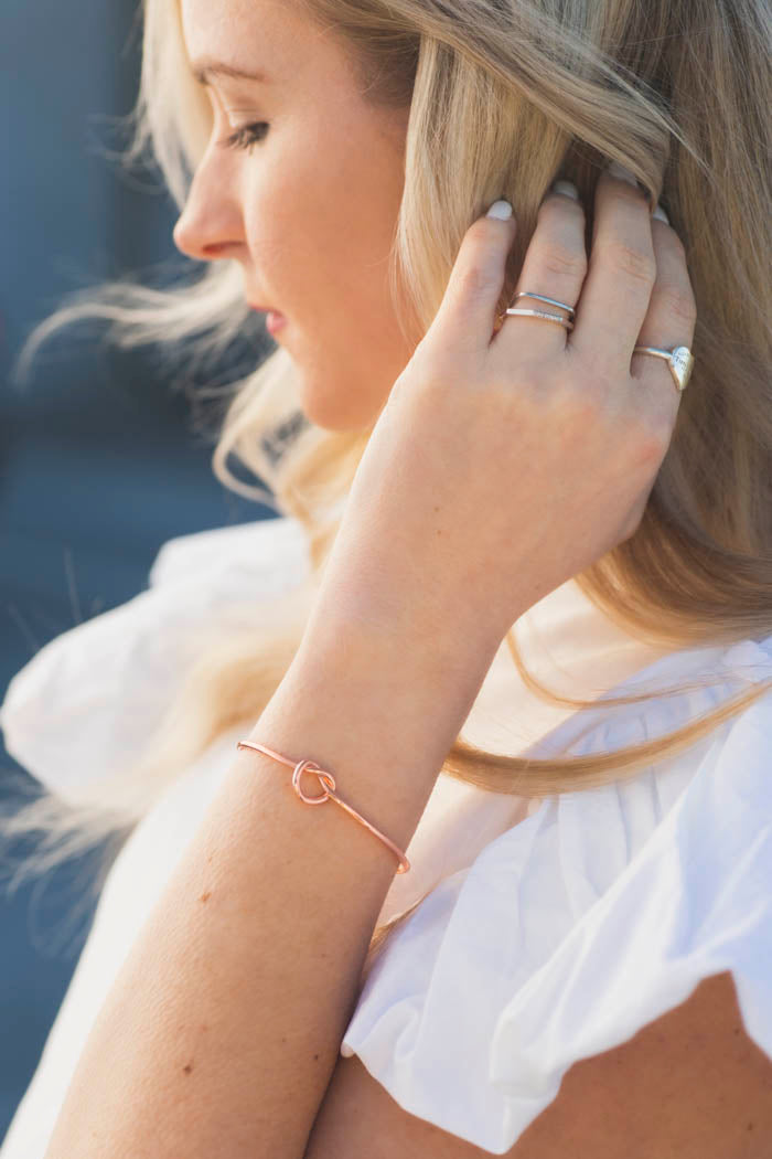 Knot Bangles Floral Square Card