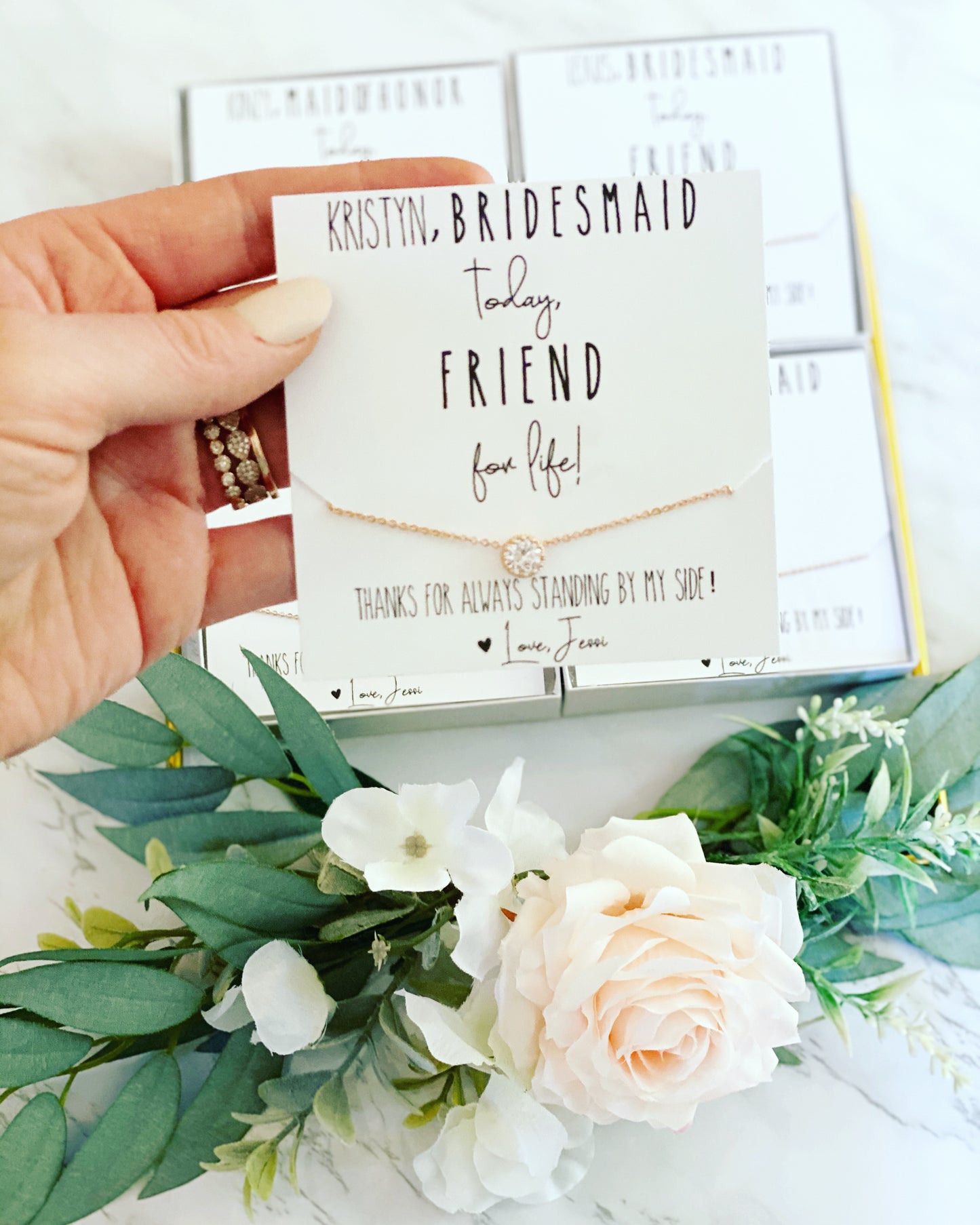Bridesmaid Today, Friend for Life Necklace