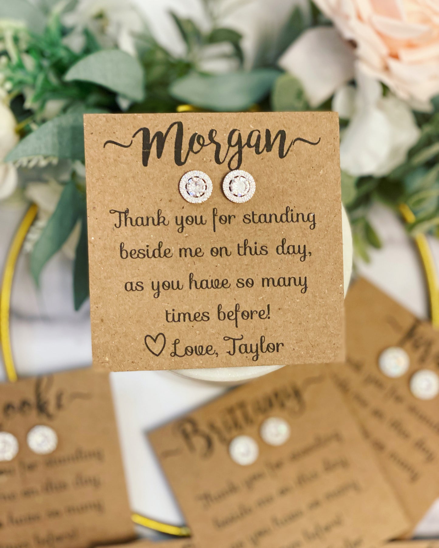 Bridesmaid Gifts! Cubic Zircon Earrings