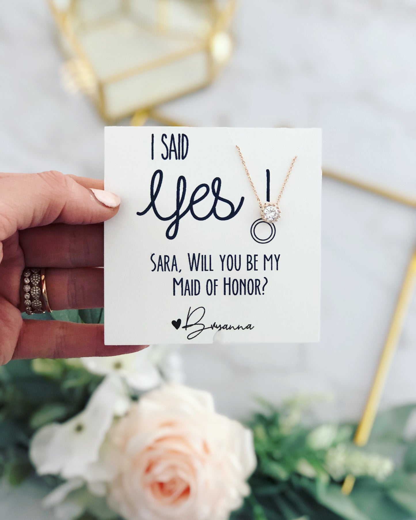 I Said YES! Dainty CZ Necklaces