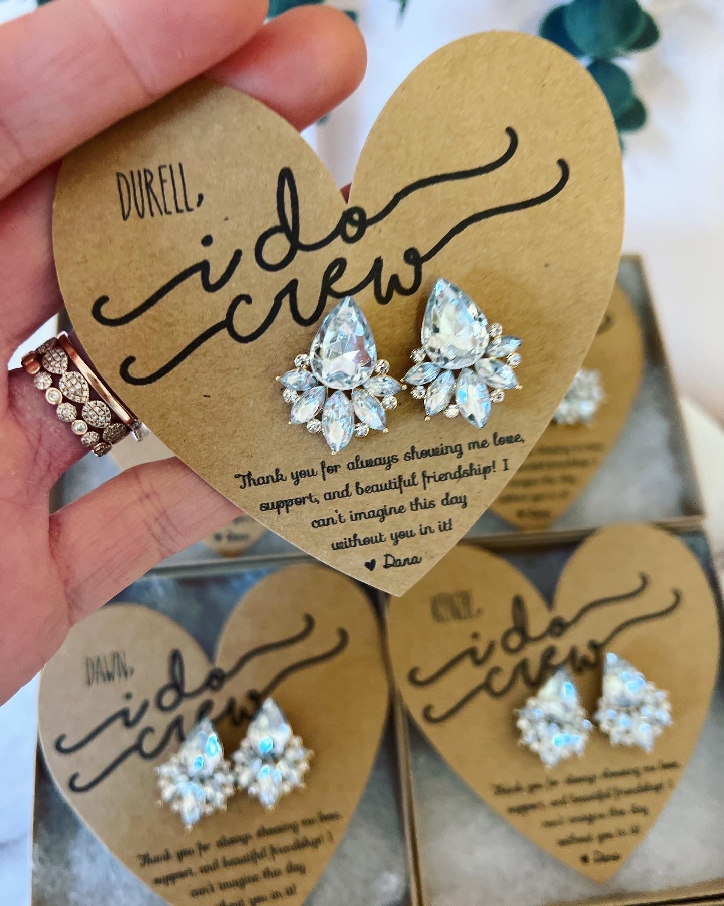 I Do Crew Statement Thank You Earrings