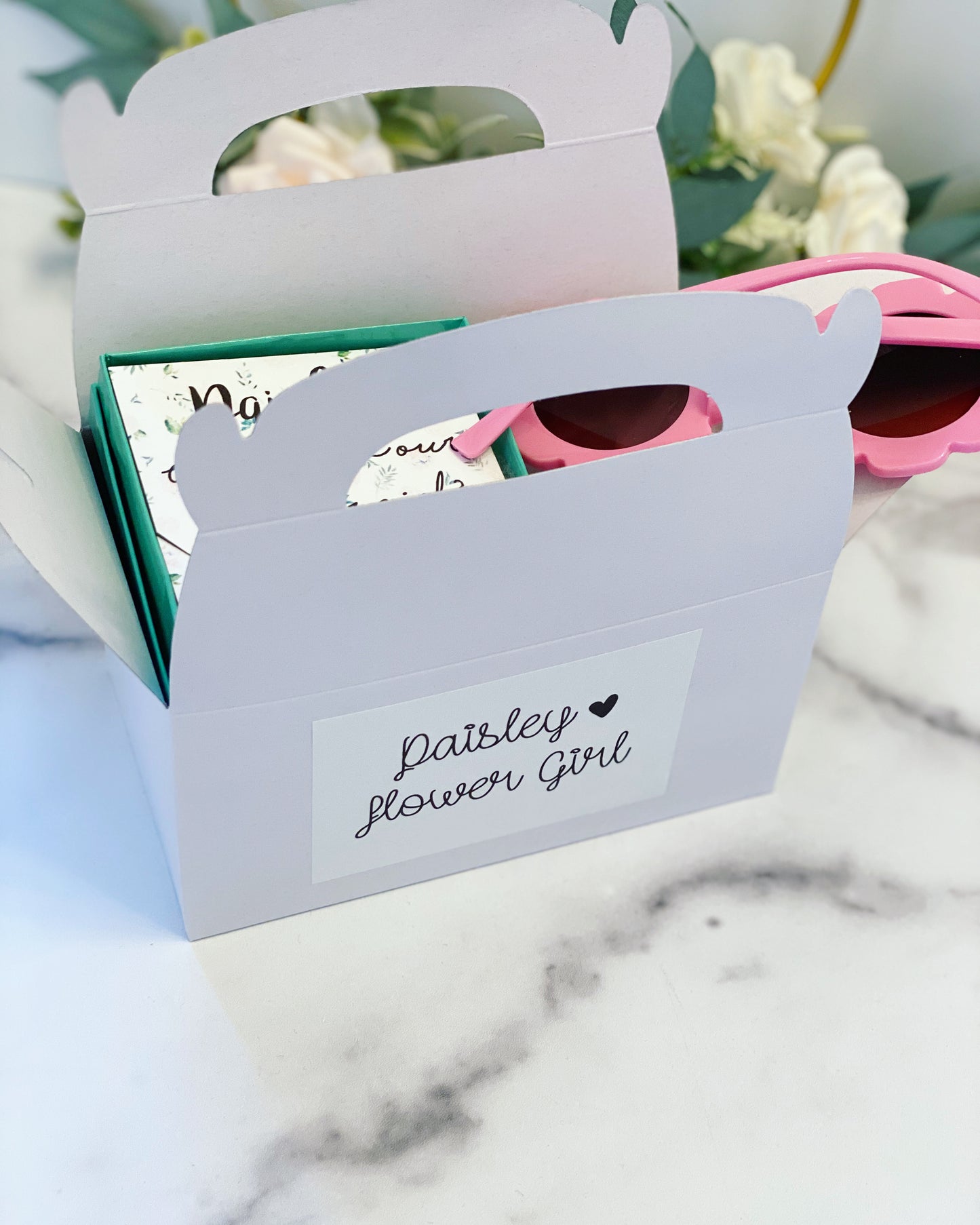 Flower Girl Box! Sunglasses and Flower Charm Bracelet
