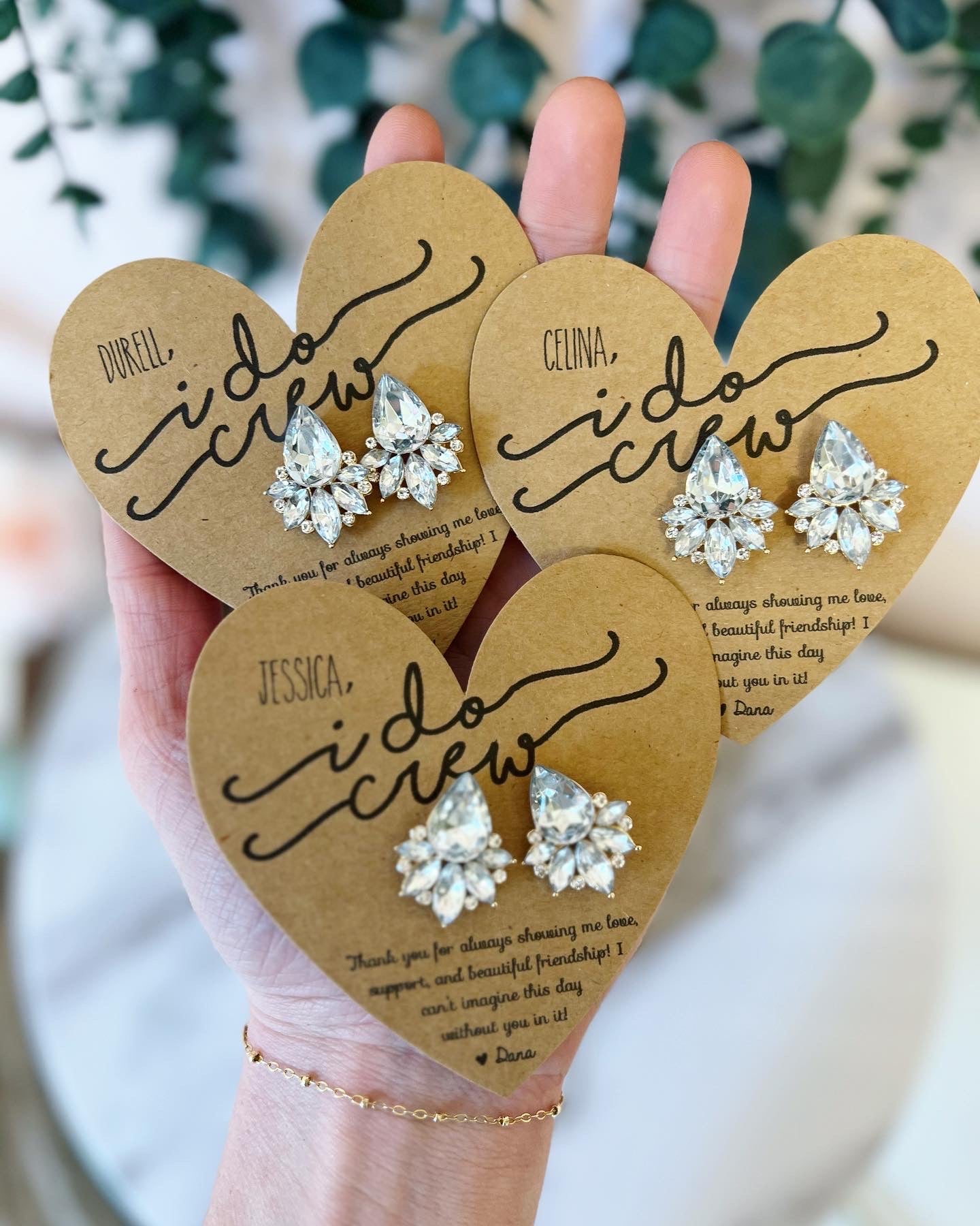 I Do Crew Statement Thank You Earrings