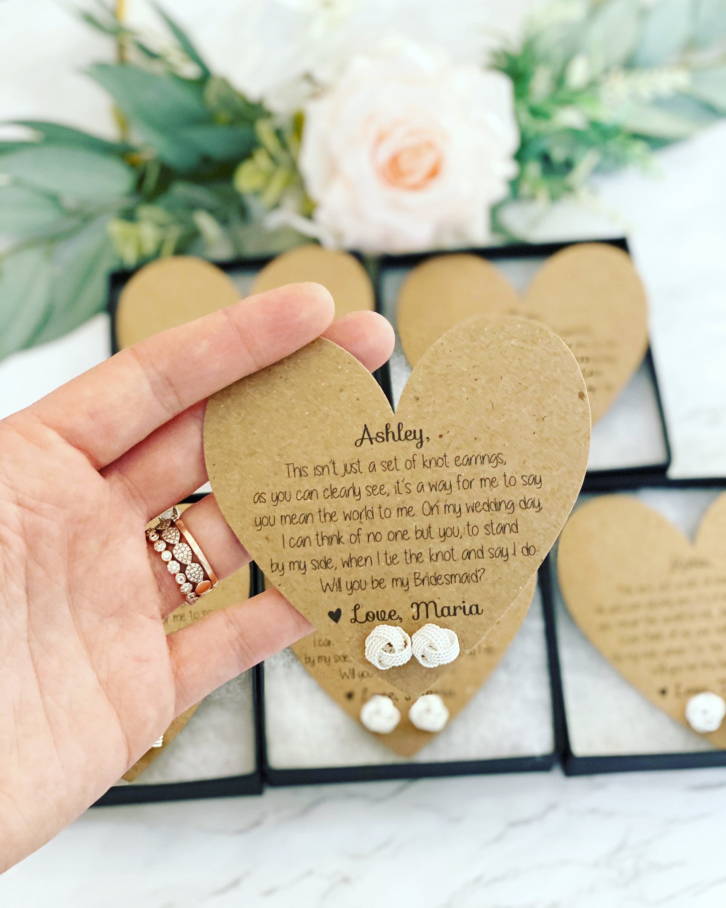 Knot Earrings Thank You Gift