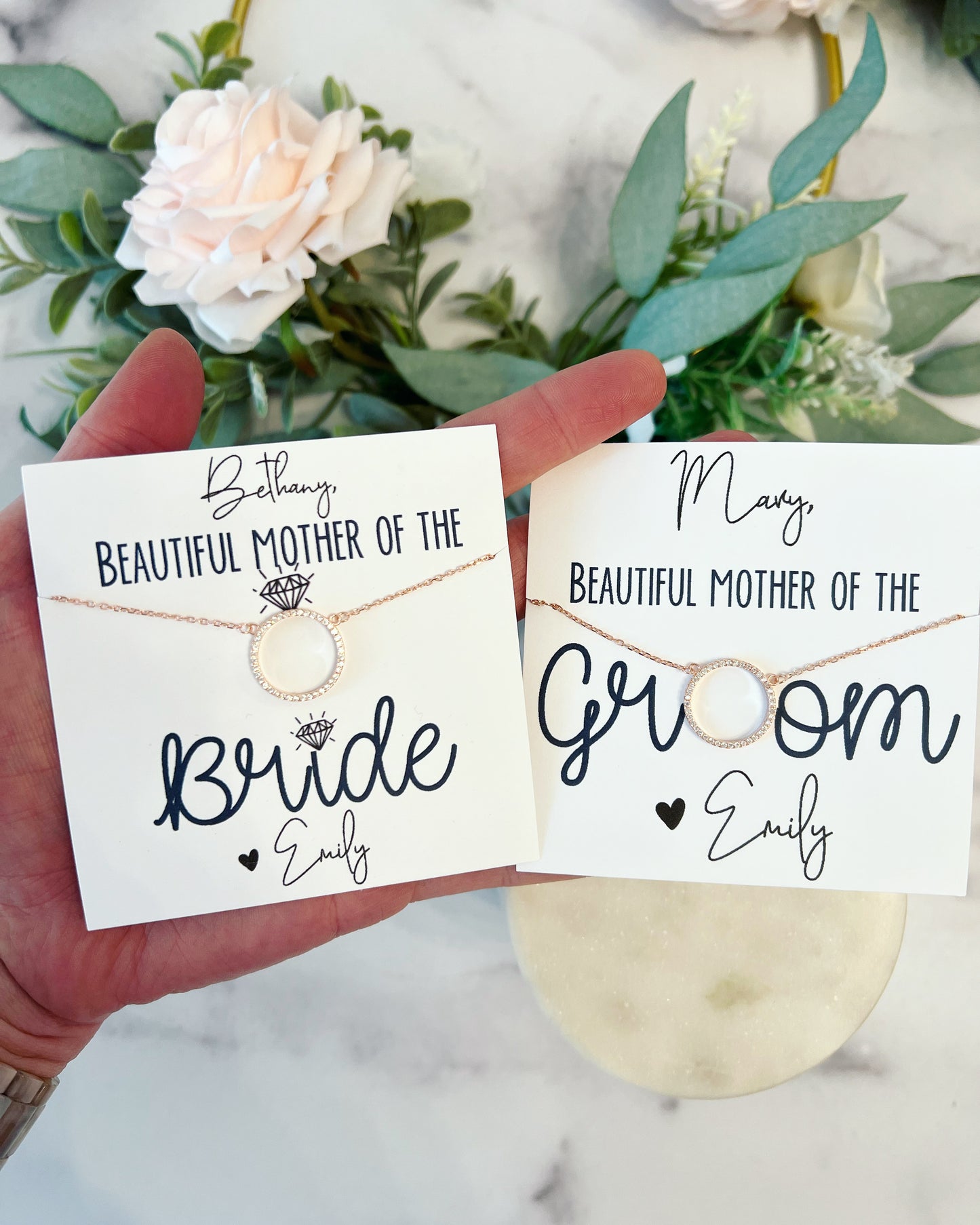Mother of the Bride AND Groom Gift Set! 2 Necklaces