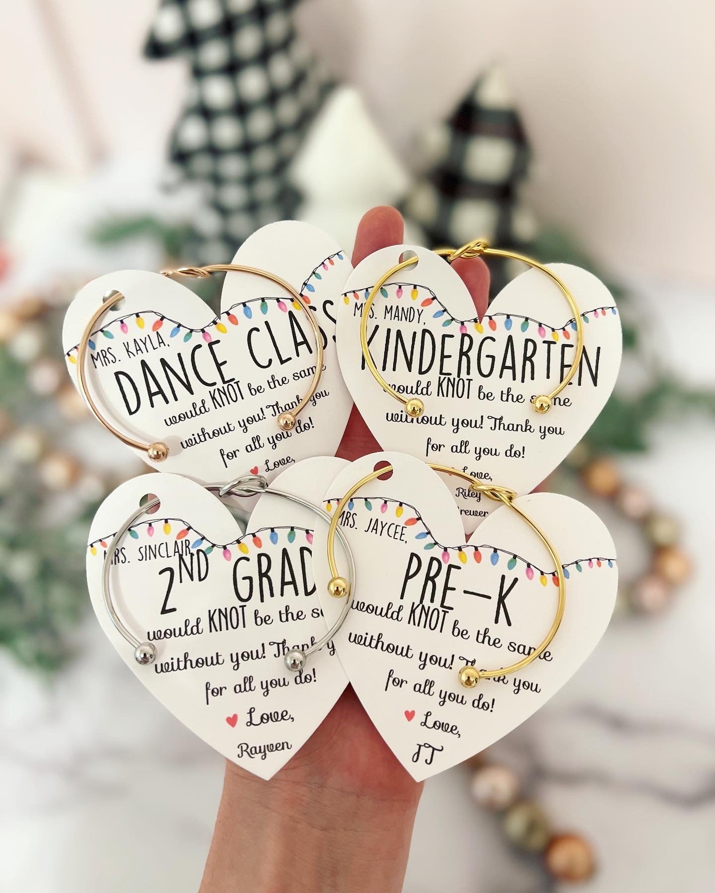 Holiday Christmas Teacher Gift! TOP SELLER back in stock! 🎄Non-Tarnish Knot Bangle!