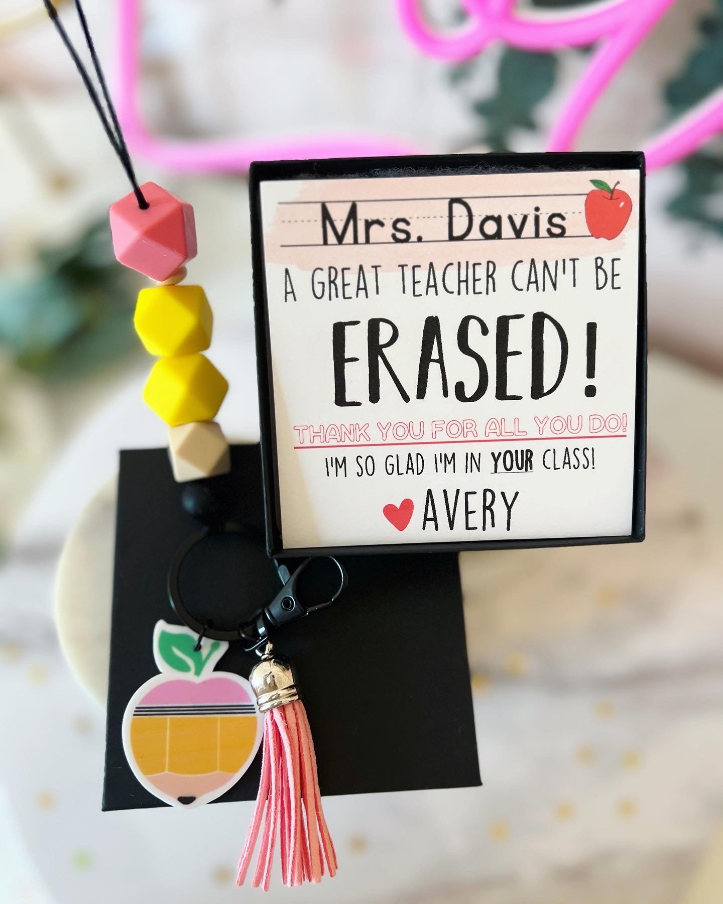 End of Year Teacher Thank You Lanyard Gift