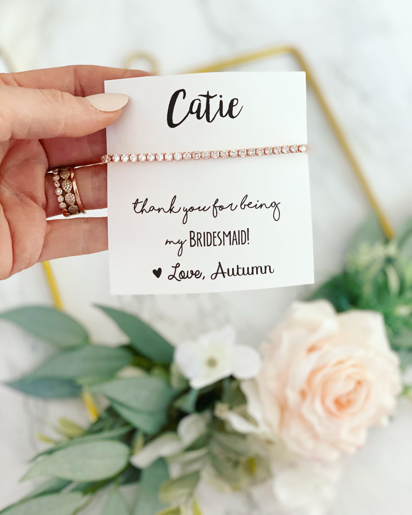 Cubic Zircon Bridesmaid Bracelet