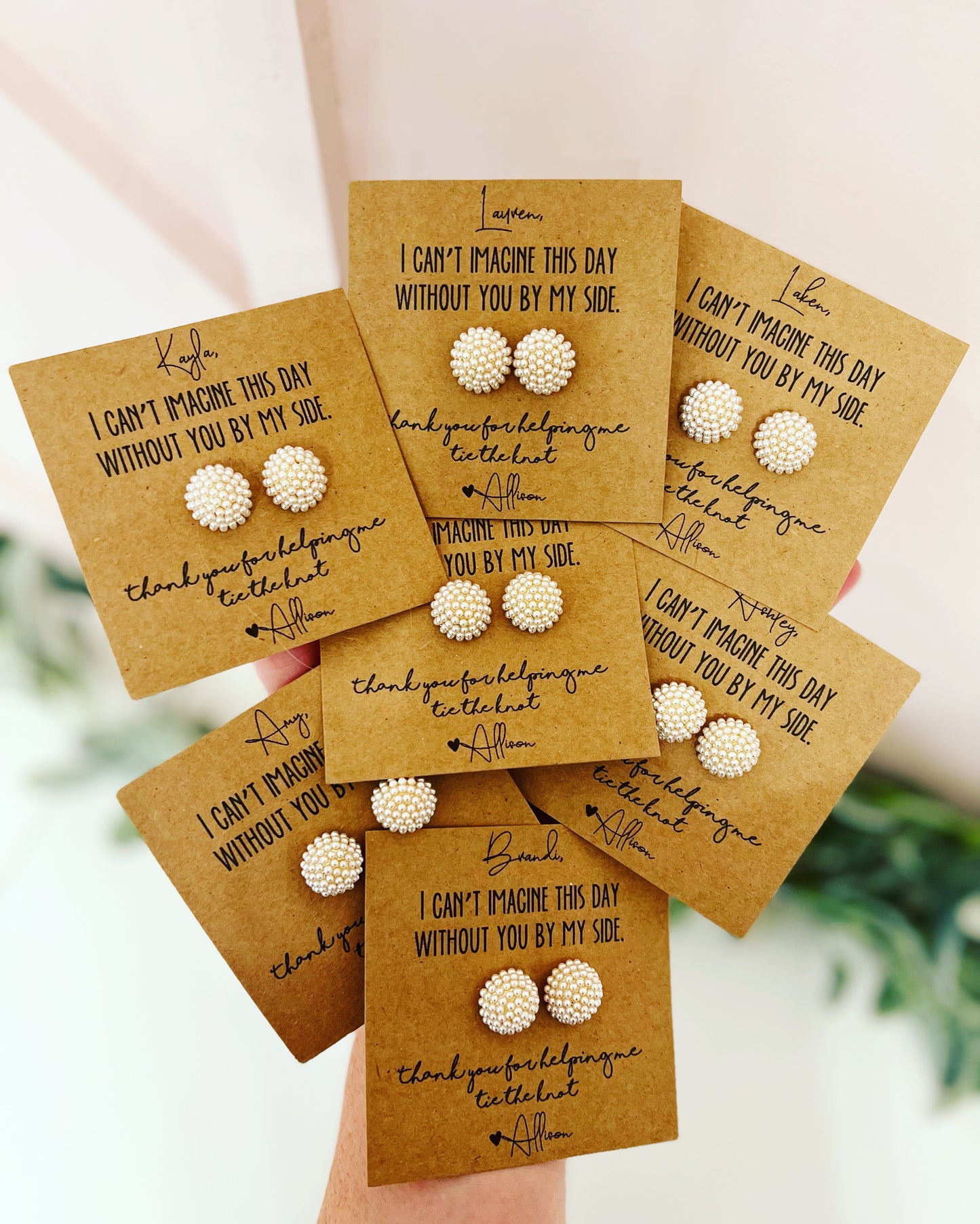 Pearl Cluster Earring Bridal Party Gift