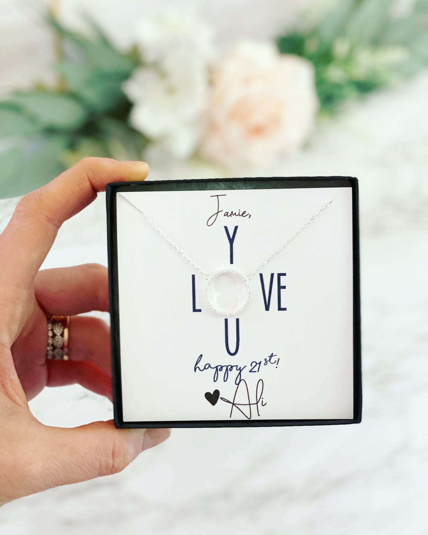 Birthday Circle Pendant Necklace