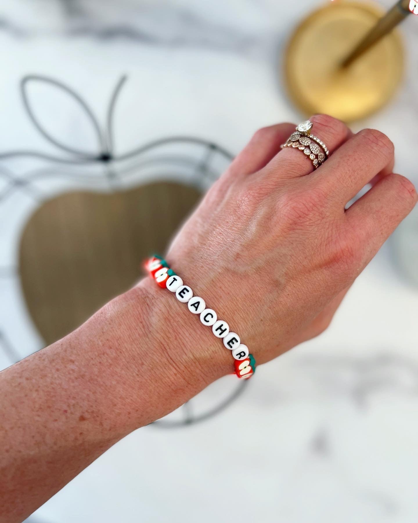 Teacher Bracelet Holiday Gift! Santa's Favorite