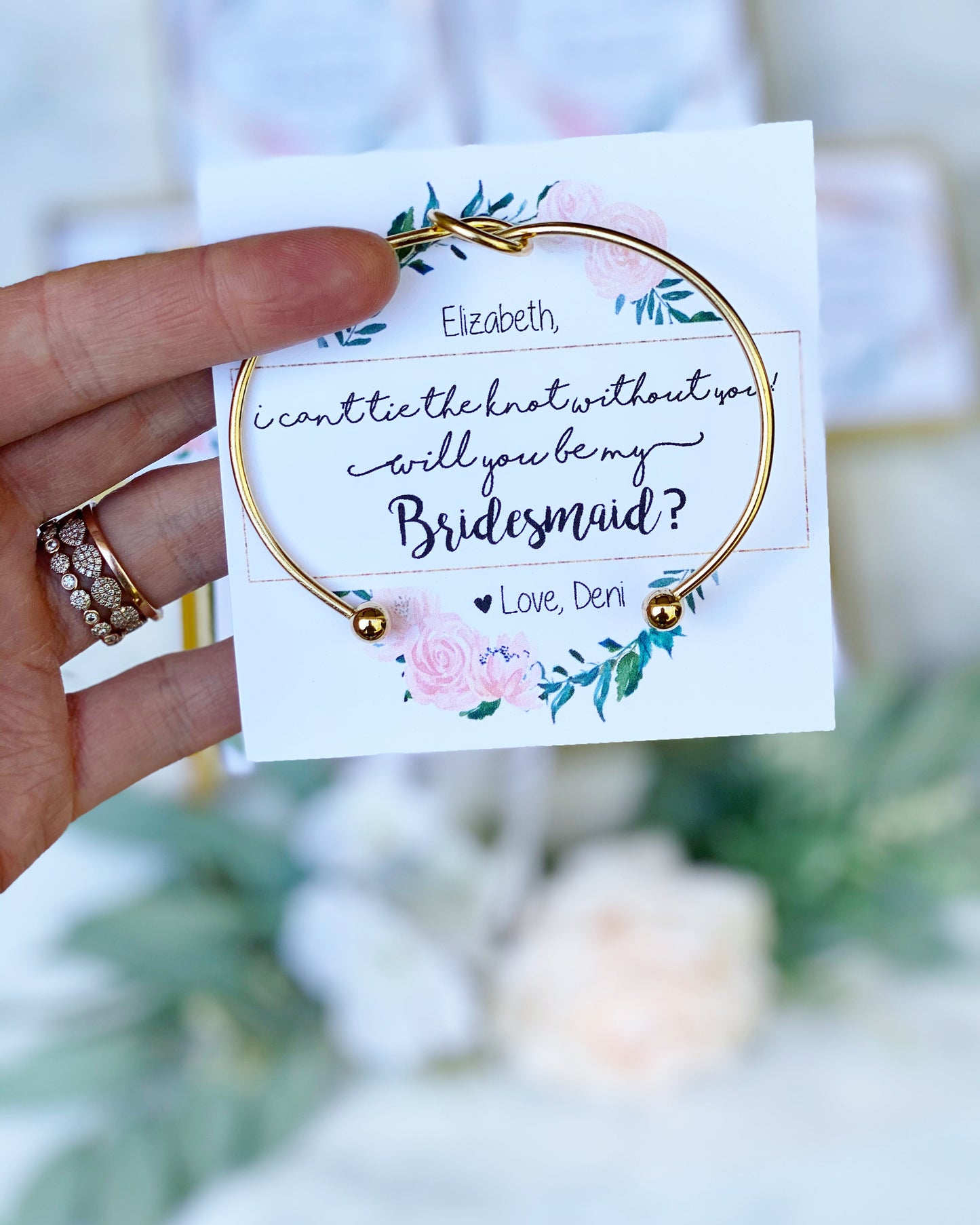Floral Wreath Bridal Party Bangles