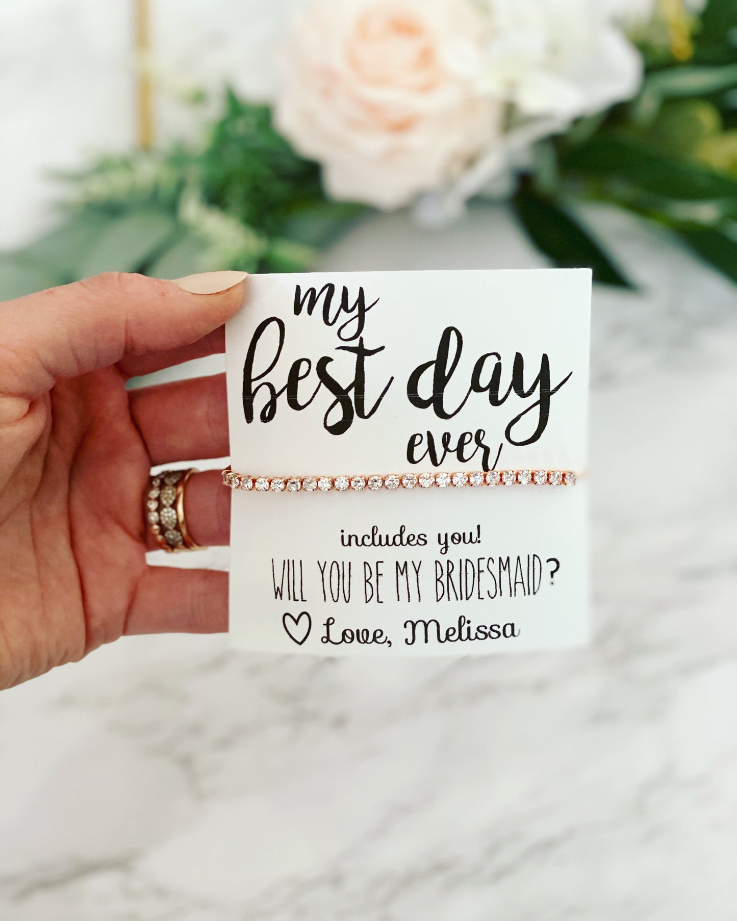 Best Day Ever! Dainty CZ Bracelet