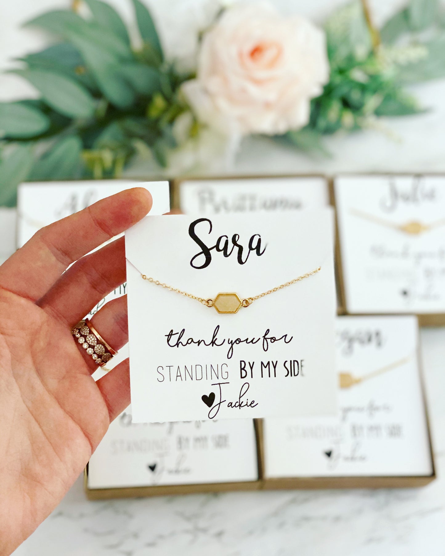 Pop the Champagne! Druzy Oval Stone OR Iridescent White+ Gold Bracelet for Bridesmaids