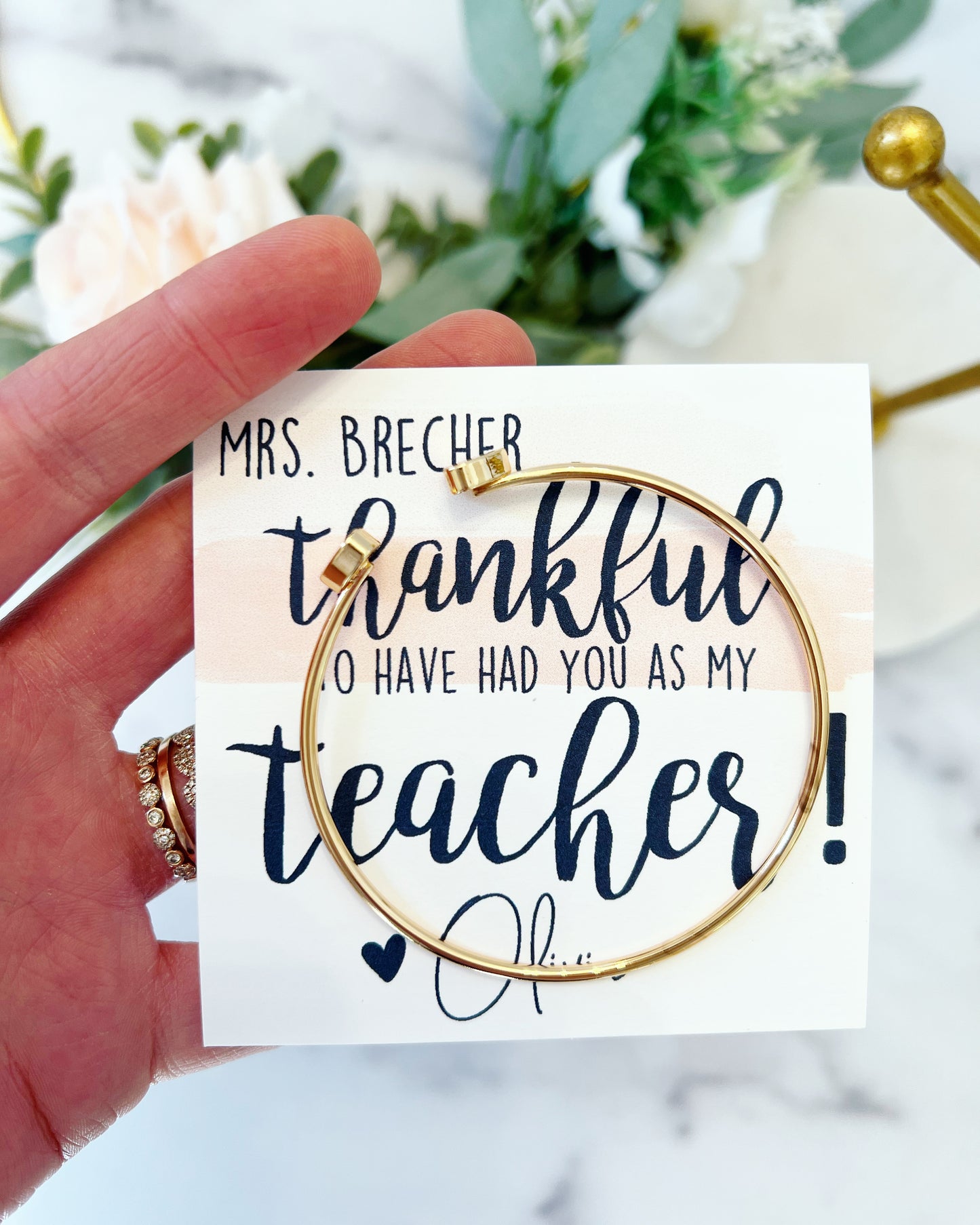 Heart Cuff Teacher Thank You Gift