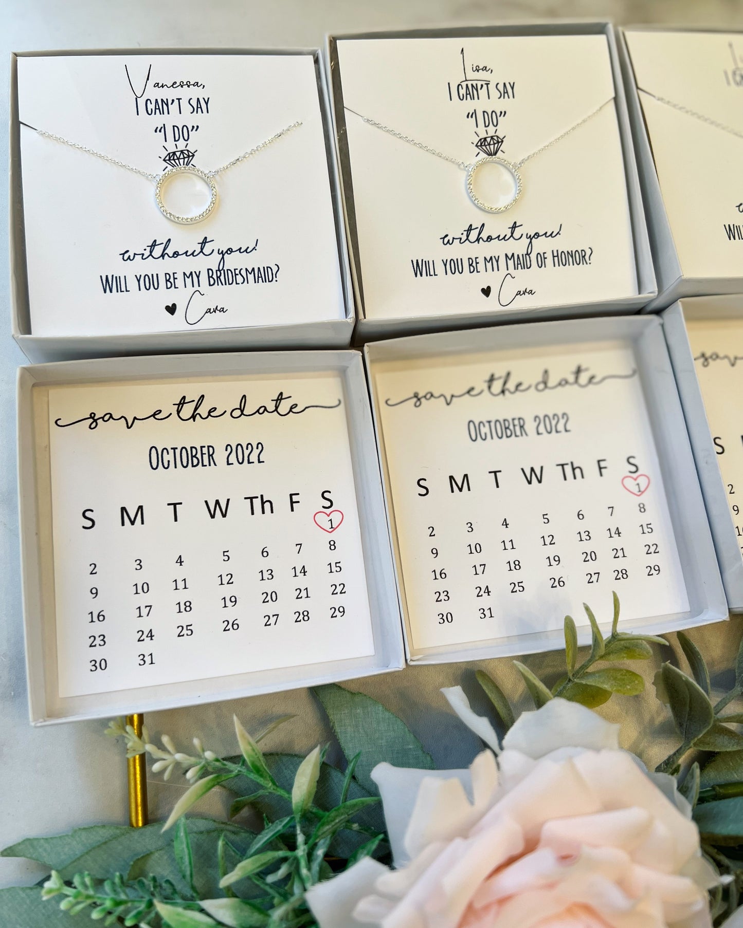 NEW! SAVE THE DATE! Bridesmaid Necklace Proposal