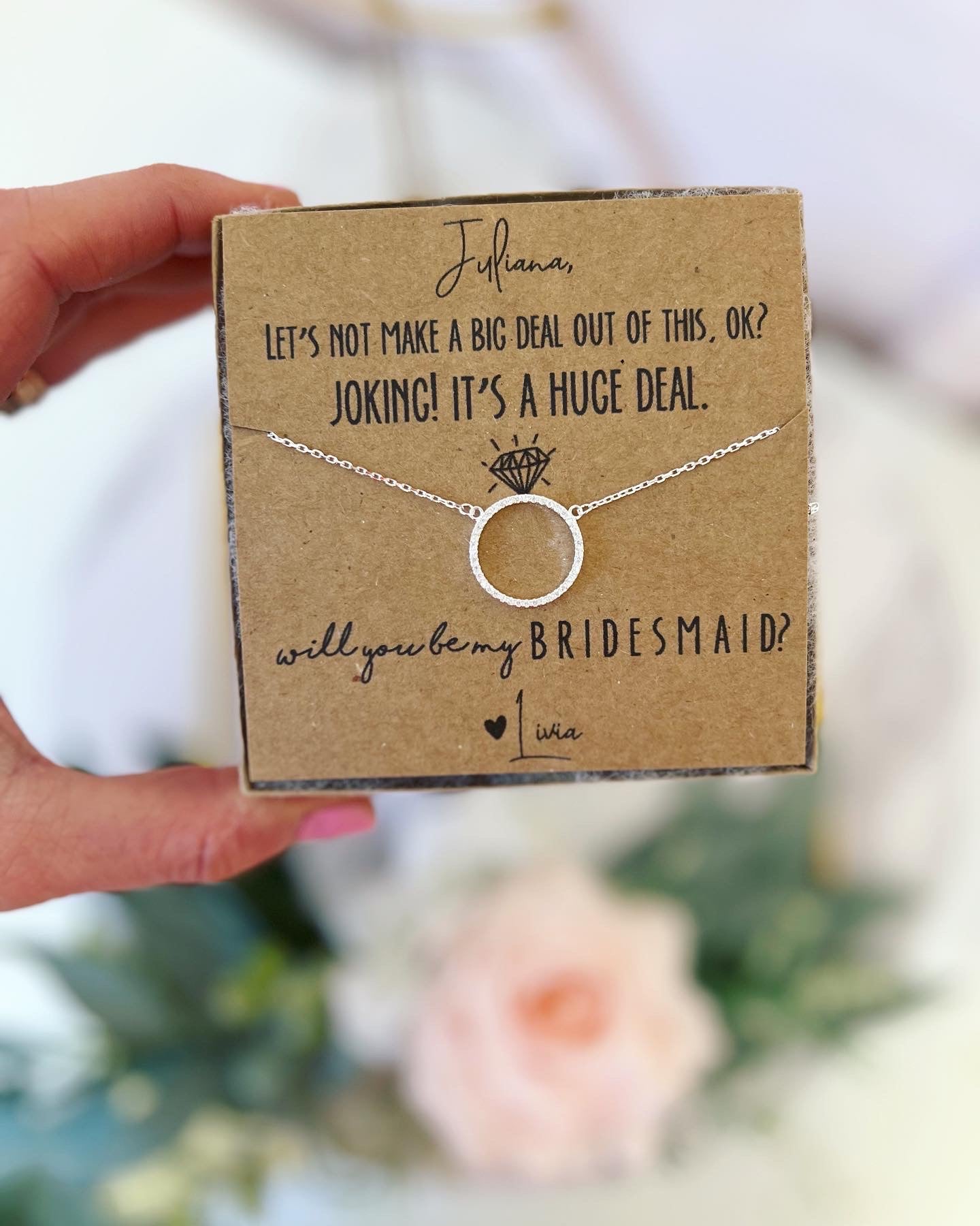 Huge Deal, Bridal Party Necklace Proposal