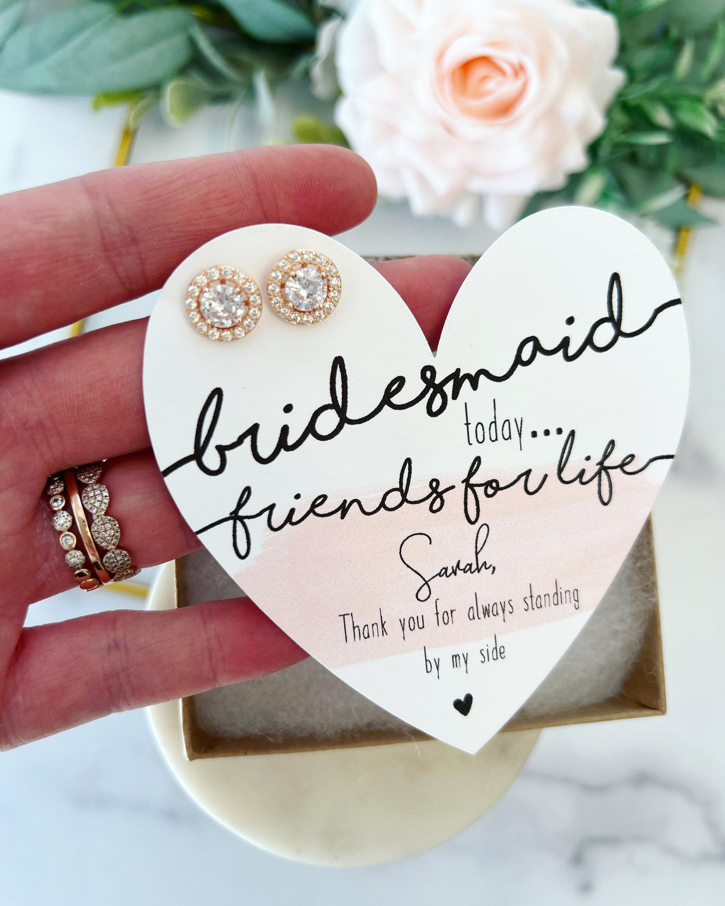Bridesmaid Earrings Friends for Life