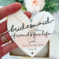 Bridesmaid Today, Friend for Life Bridesmaid Necklace! Heart Card