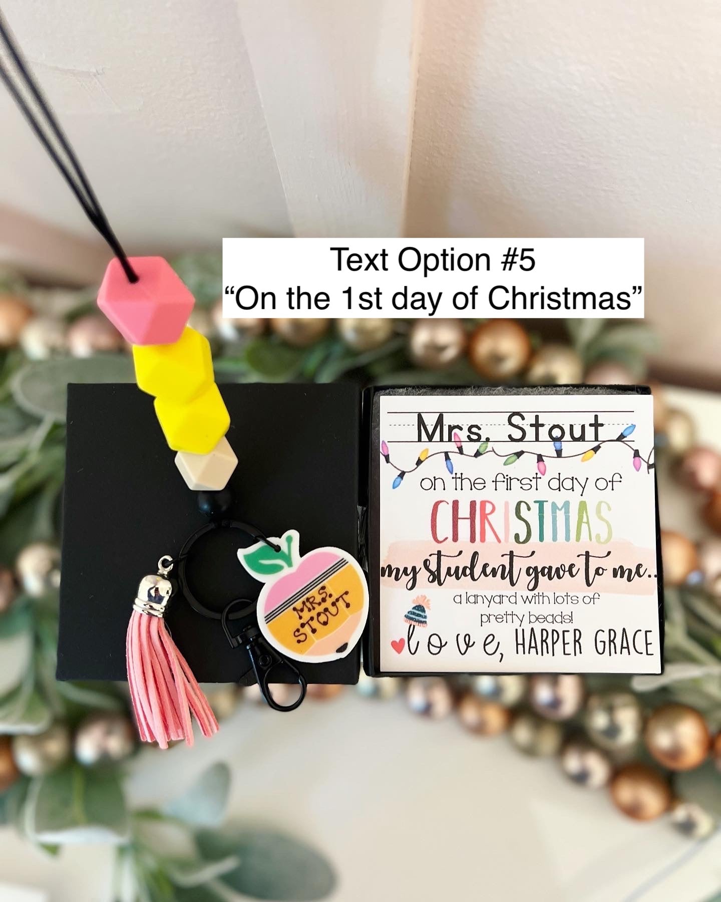 Holiday Teacher Gift Pencil Lanyard