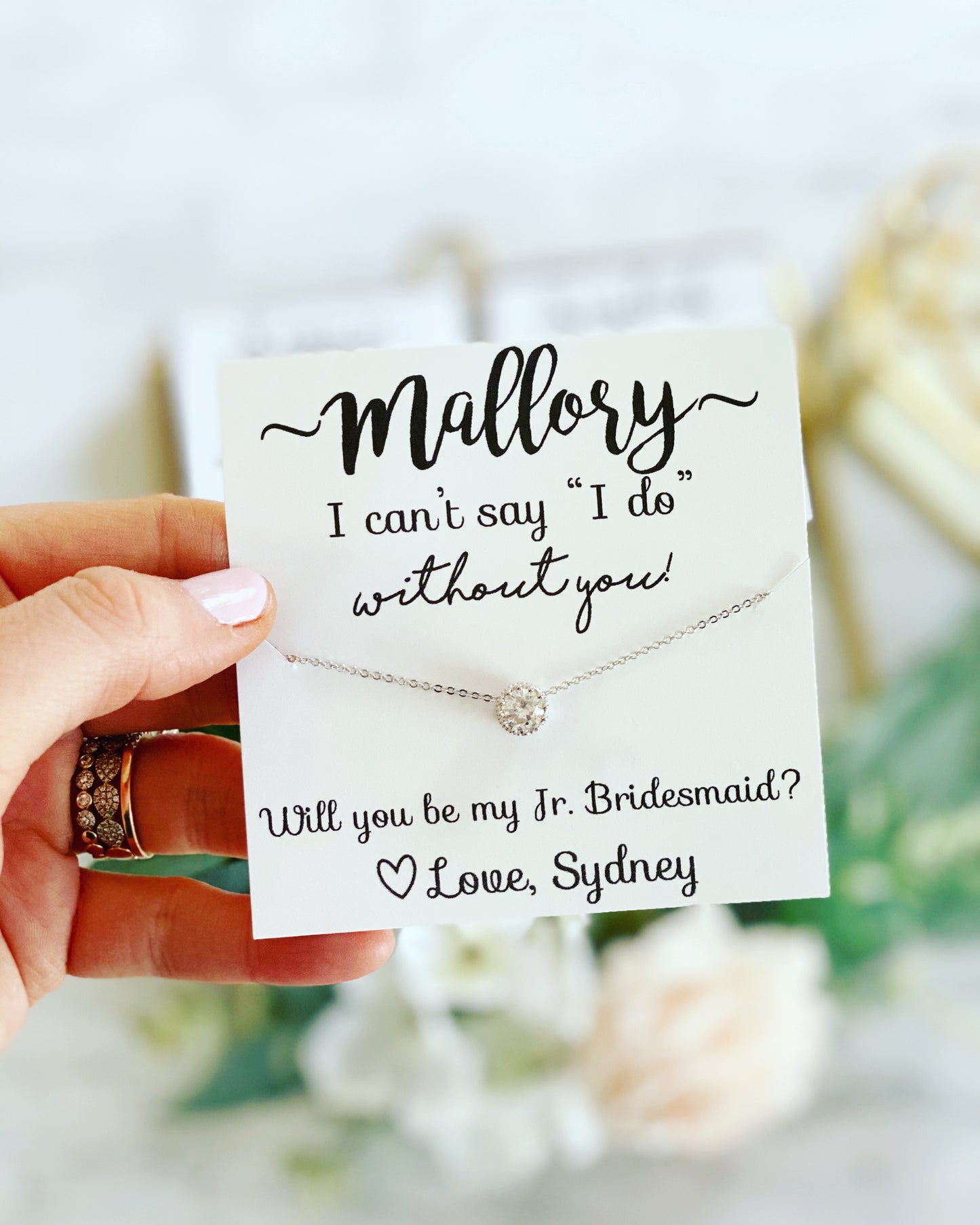 Today my bridesmaid, forever my friend! Cubic Zircon Necklace! Thank You Gift!