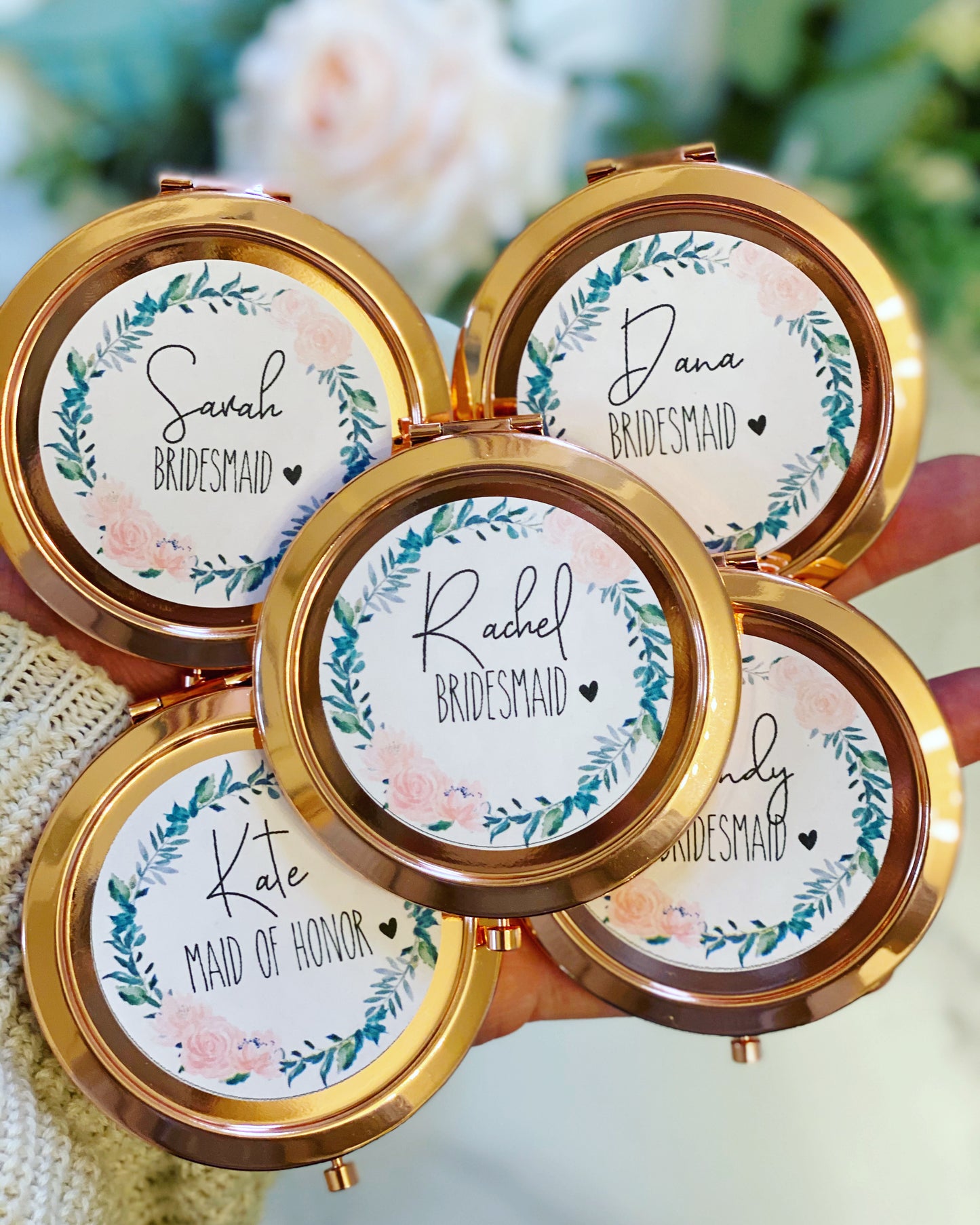 Compact Mirror Bridal Party Gift