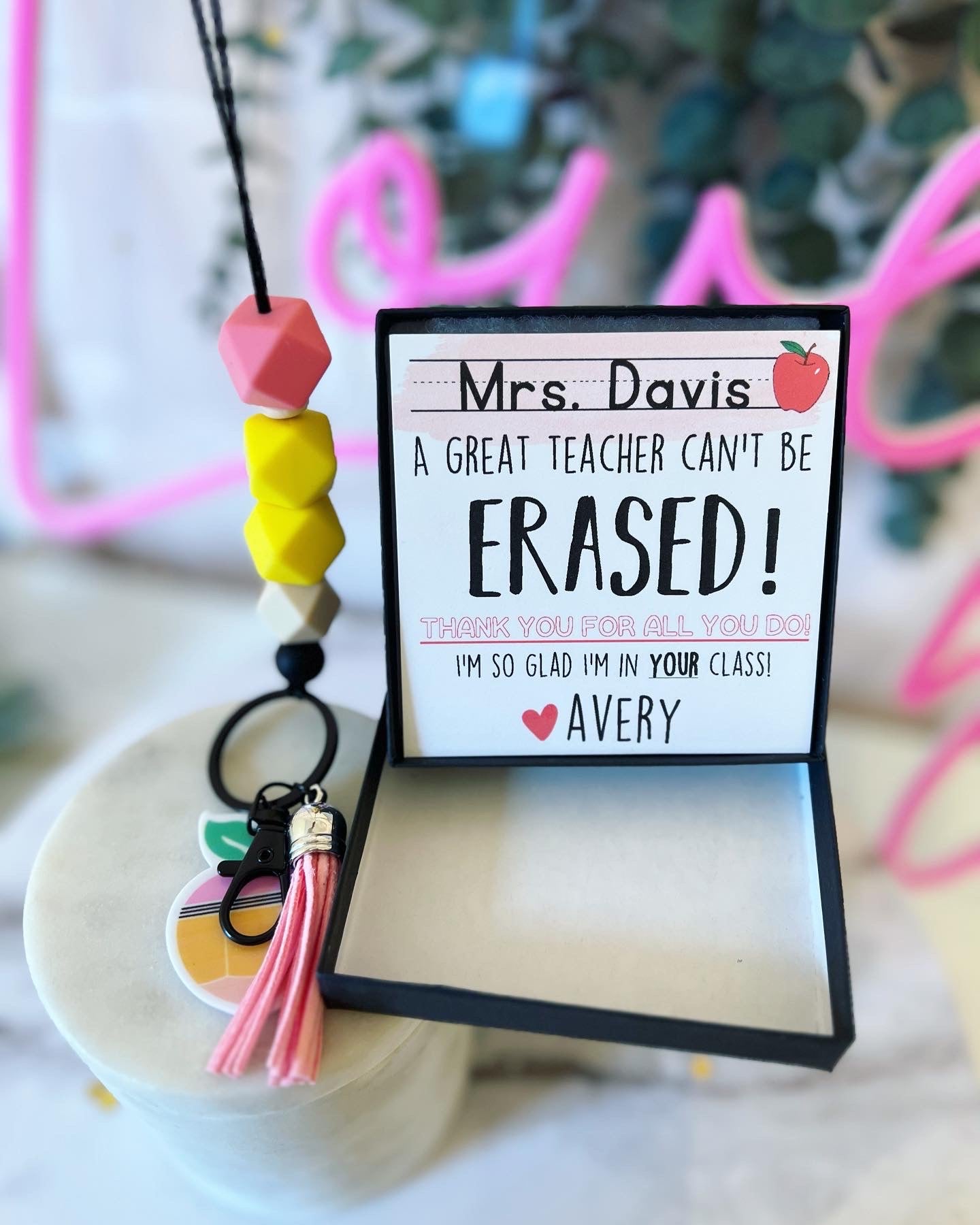 End of Year Teacher Thank You Lanyard Gift
