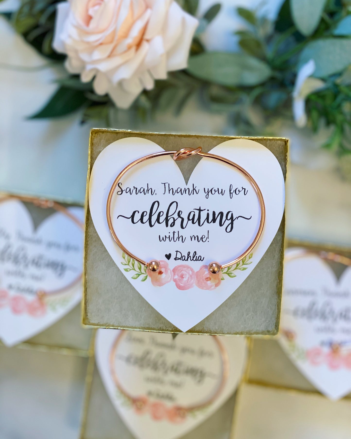 Thank You for Celebrating With Me Knot Bangles