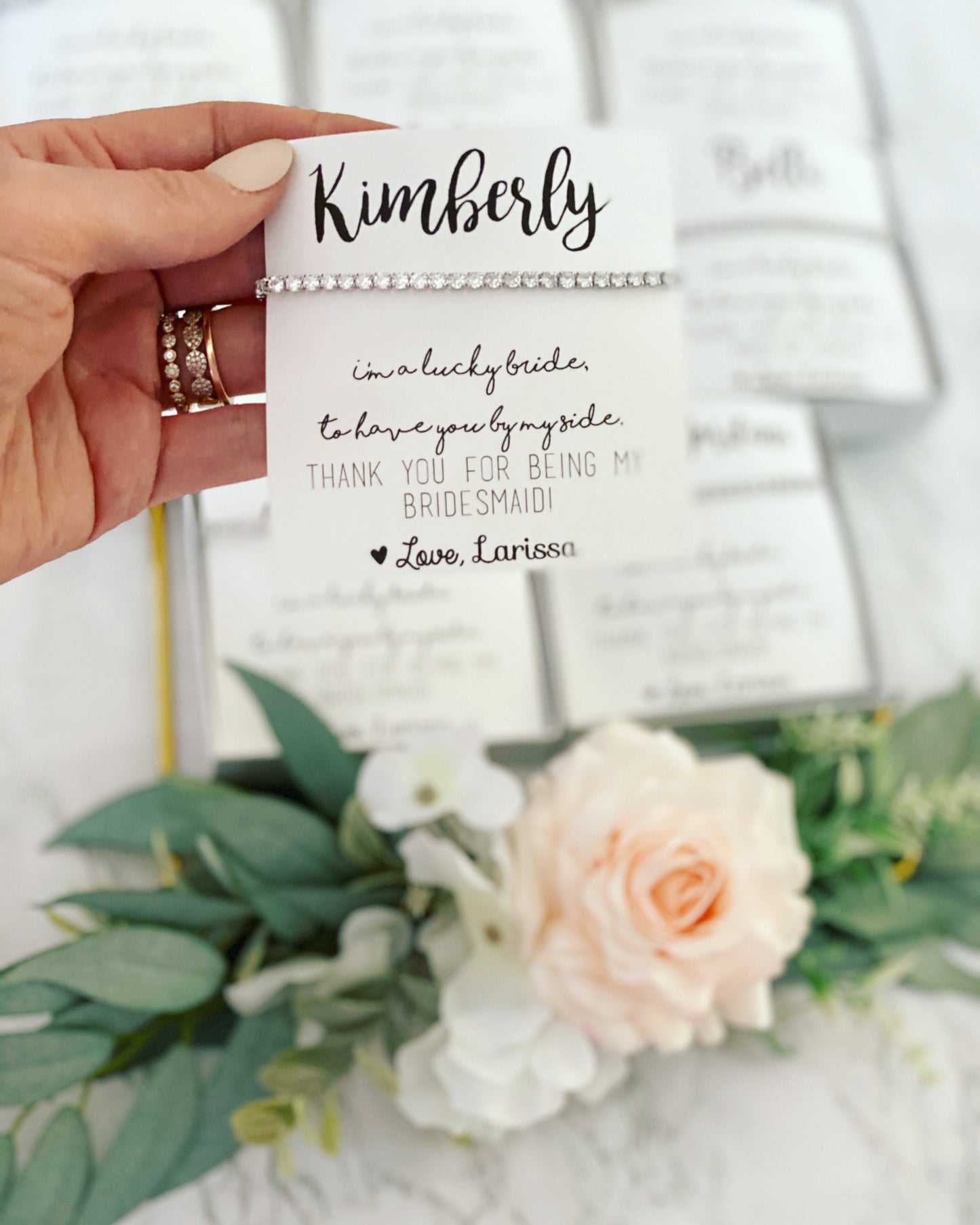 Cubic Zircon Bridesmaid Bracelet